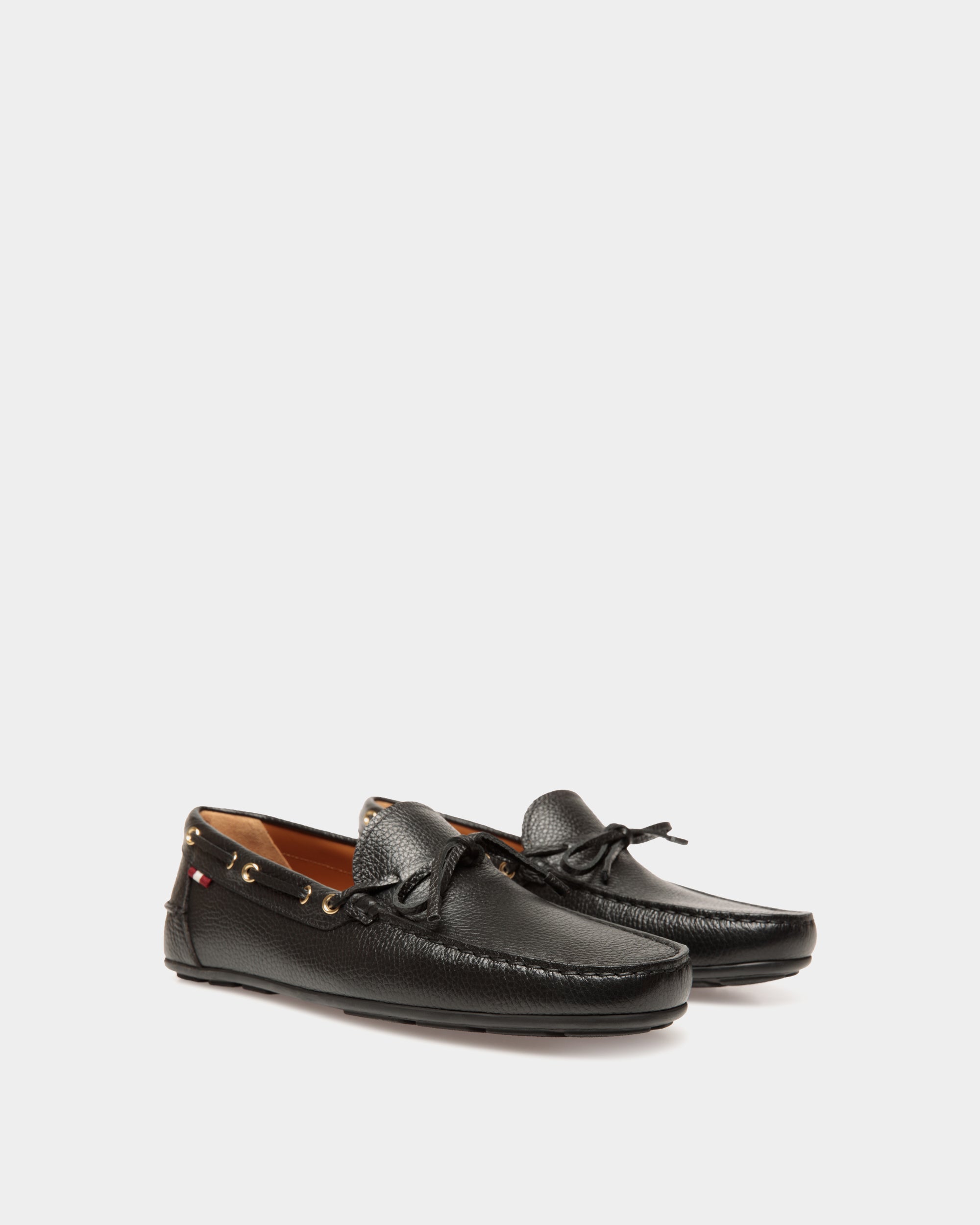 Driver Clay In Pelle Granata Nera - Uomo - Bally - 03