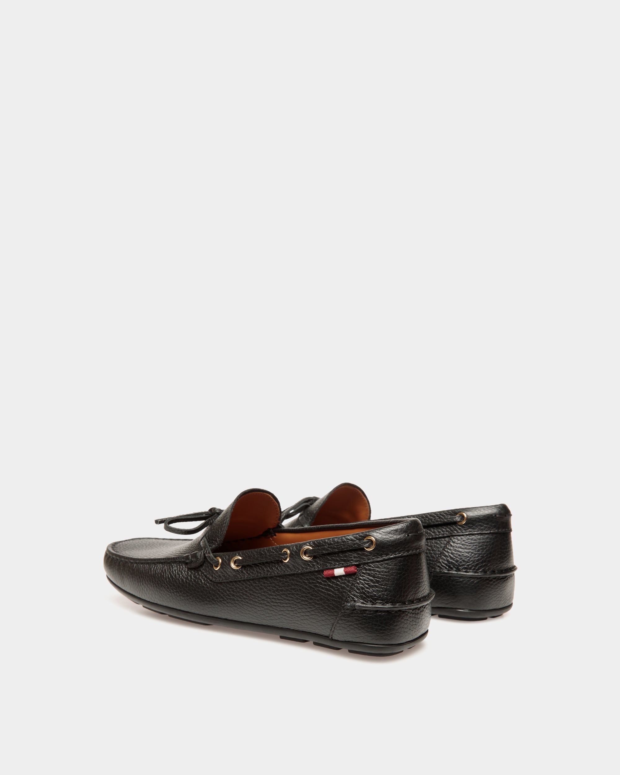 Driver Clay In Pelle Granata Nera - Uomo - Bally - 04