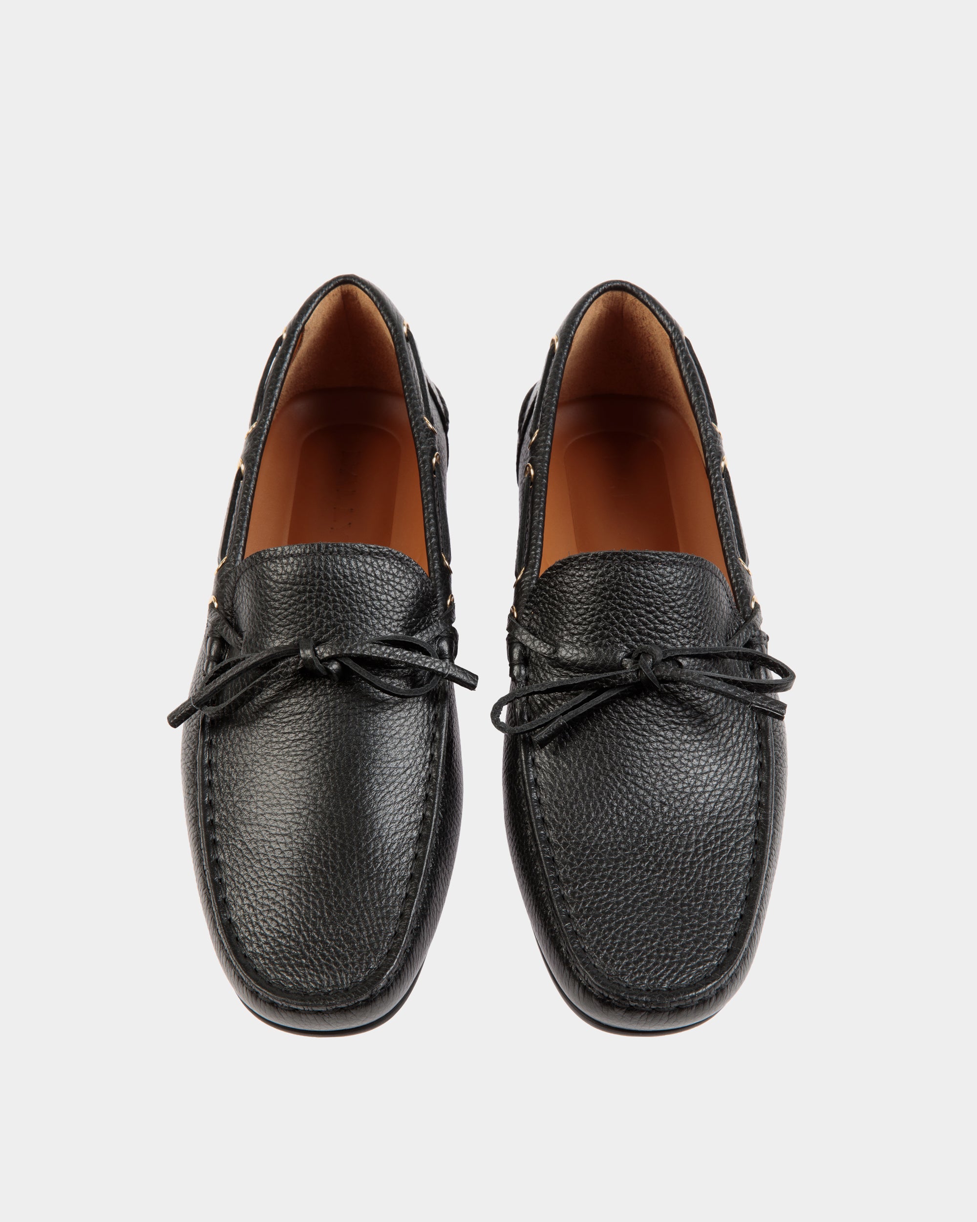 Driver Clay In Pelle Granata Nera - Uomo - Bally - 05