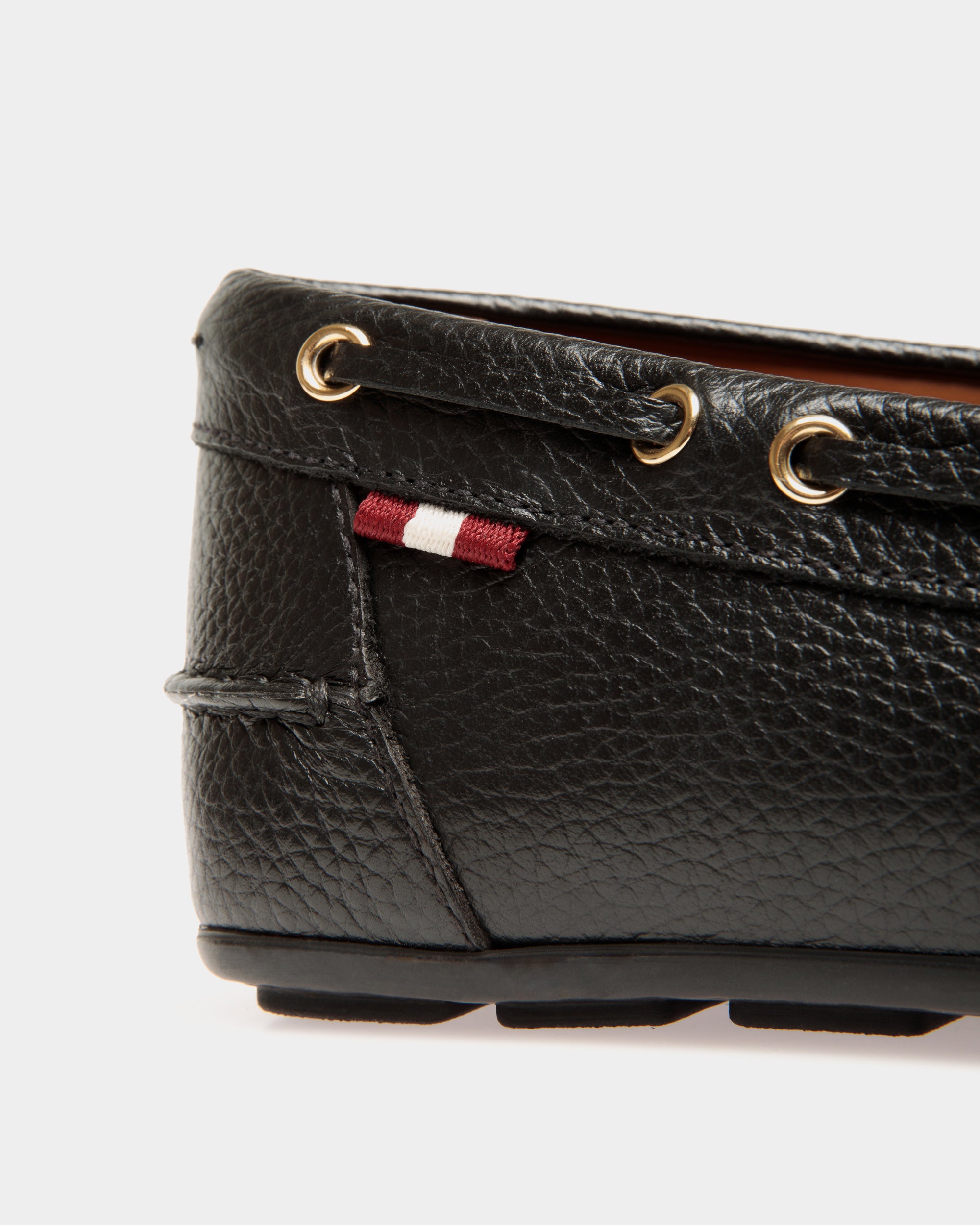 Driver Clay In Pelle Granata Nera - Uomo - Bally - 06
