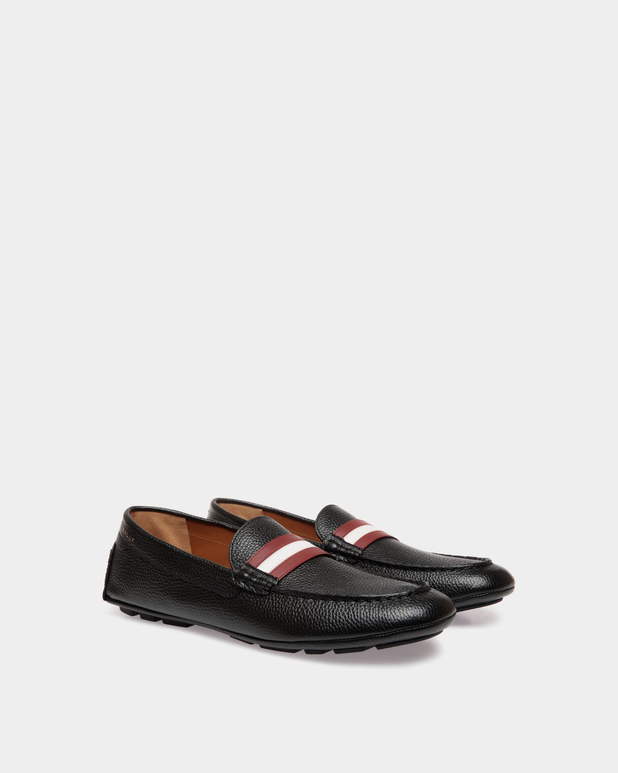 Driver Kerbs In Pelle Granata Nera - Uomo - Bally - 02