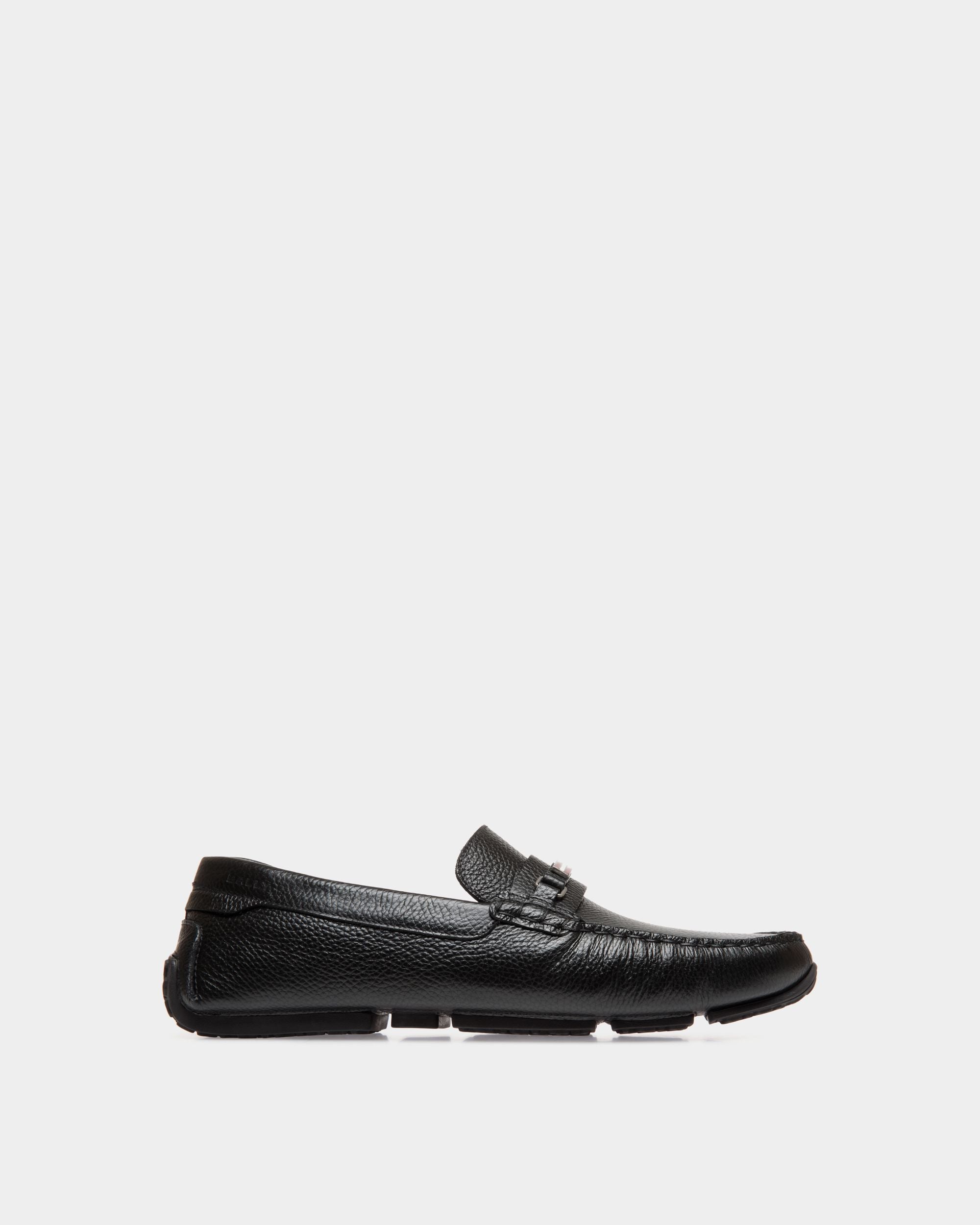 Driver Pilot In Pelle Granata Nera - Uomo - Bally - 01