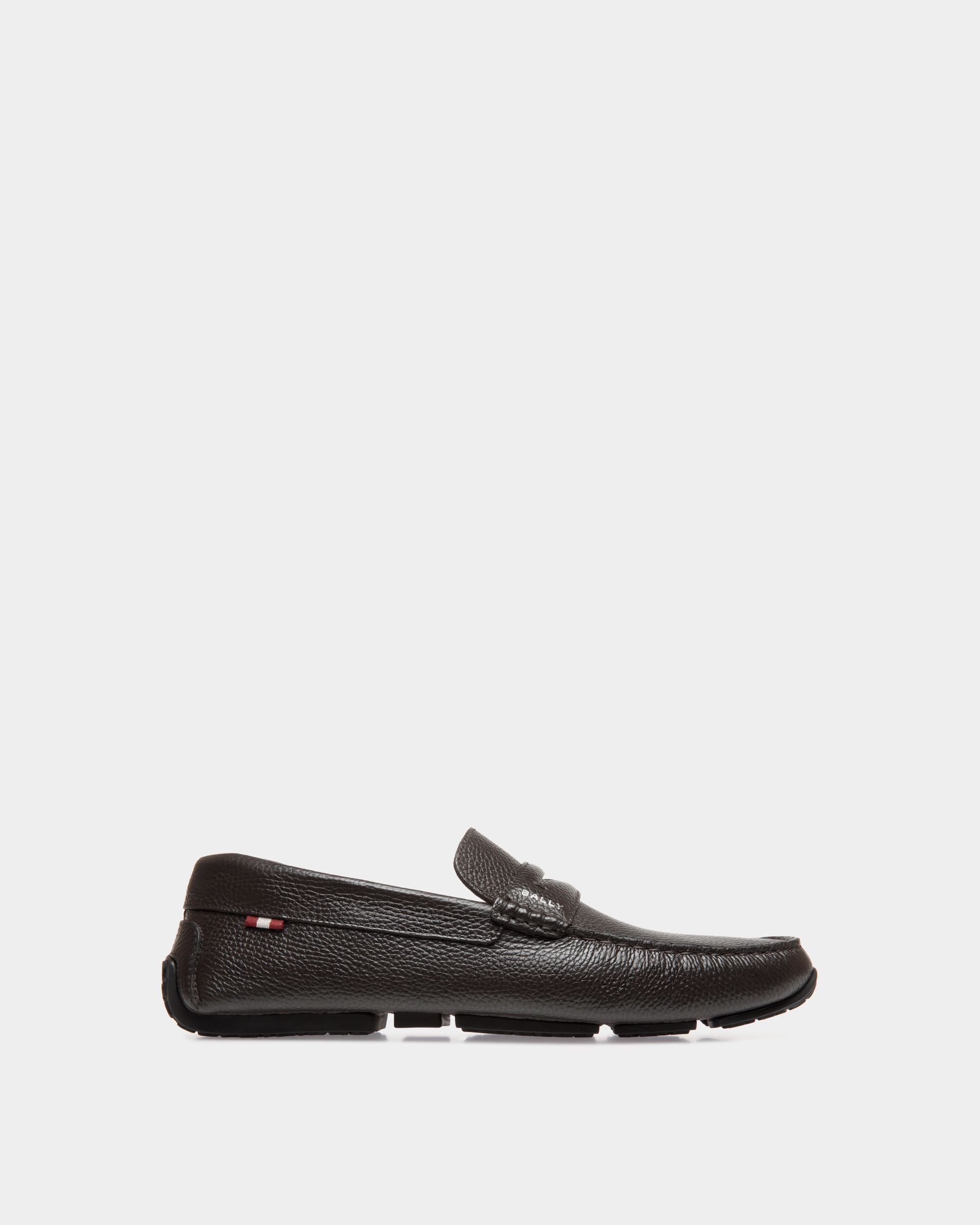 Driver Pilot In Pelle Granata Color Ebano - Uomo - Bally - 01