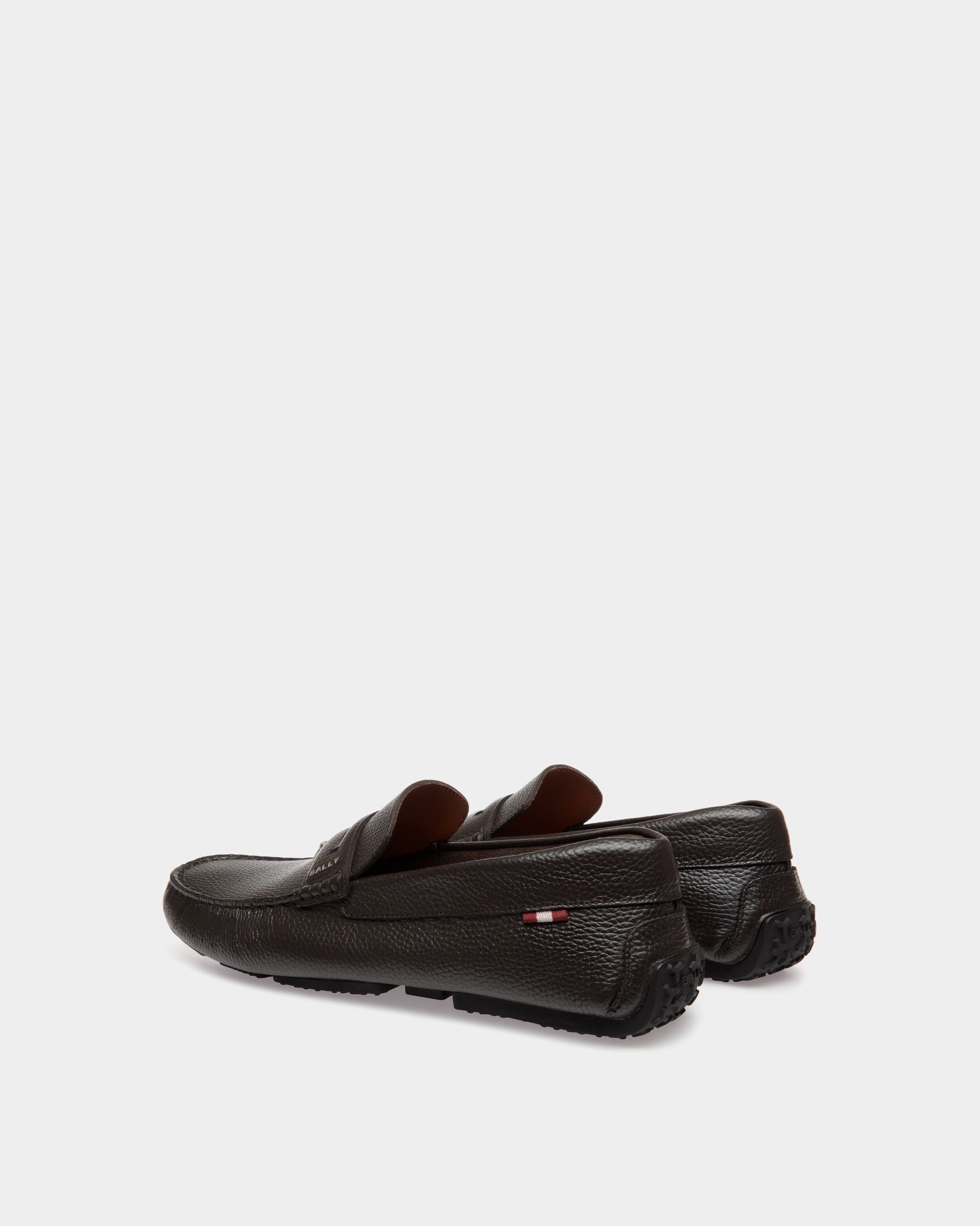 Driver Pilot In Pelle Granata Color Ebano - Uomo - Bally - 03