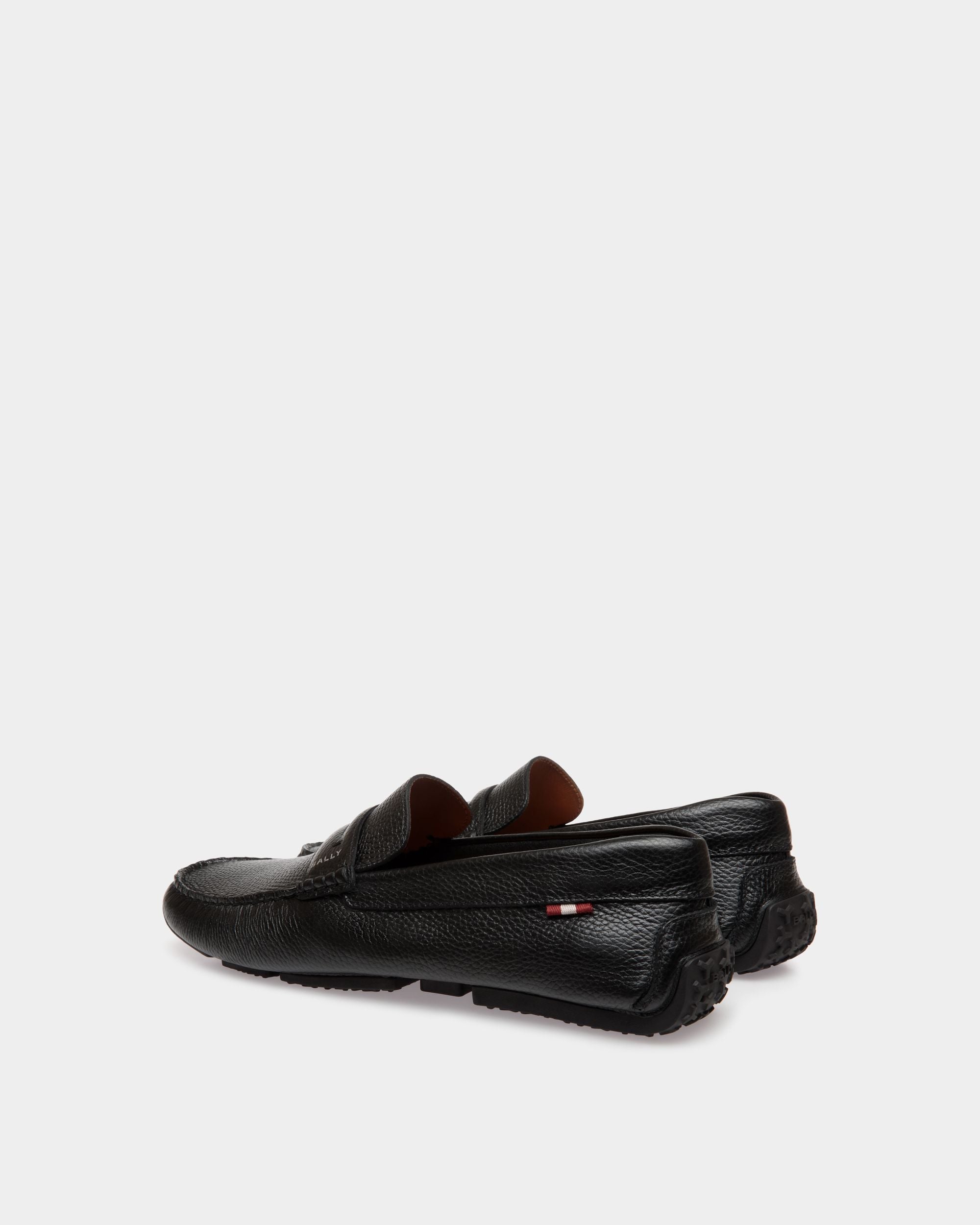 Driver Pilot In Pelle Granata Nera - Uomo - Bally - 03