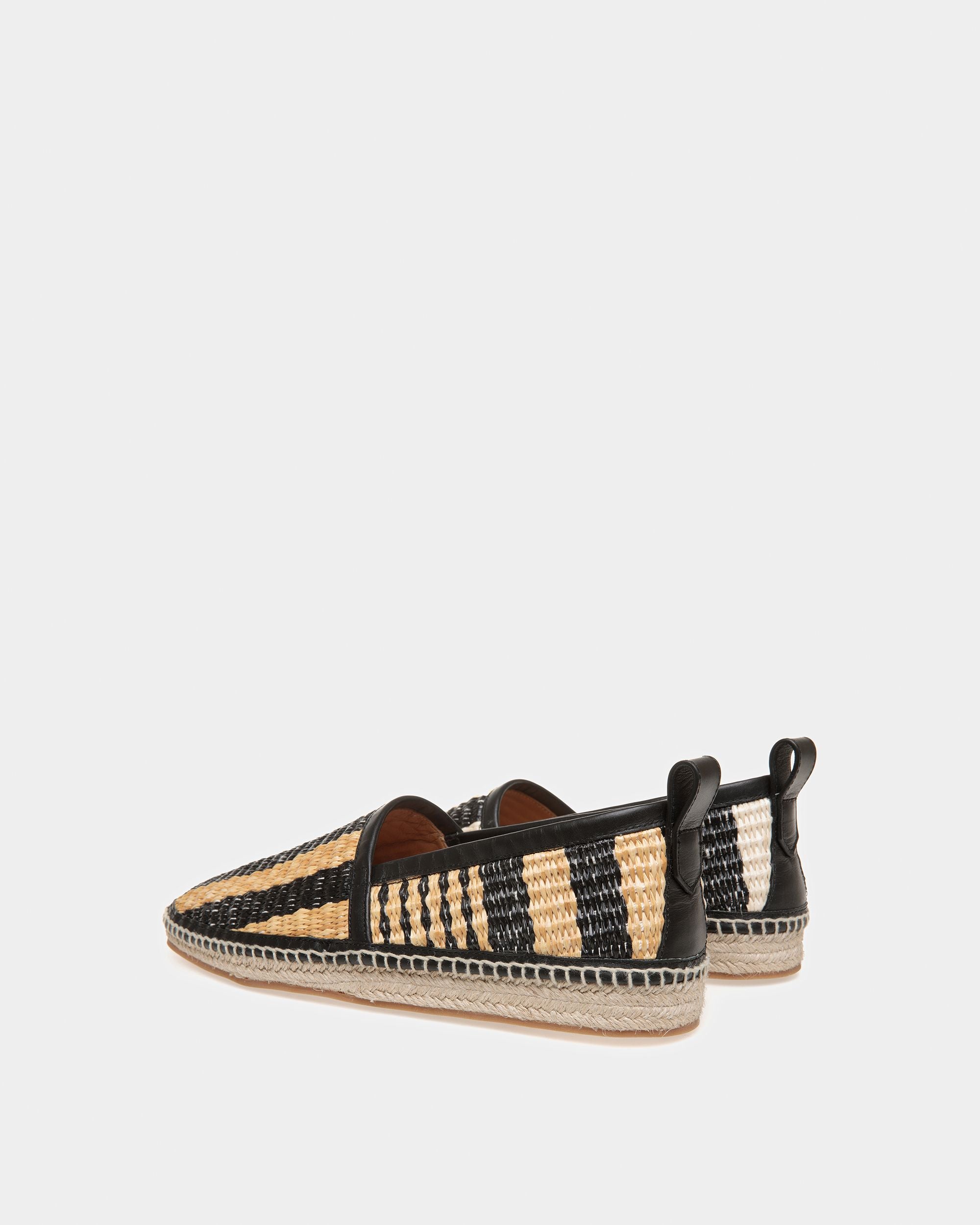 Espadrillas Karakas In Tessuto Nero E Avorio - Uomo - Bally - 03