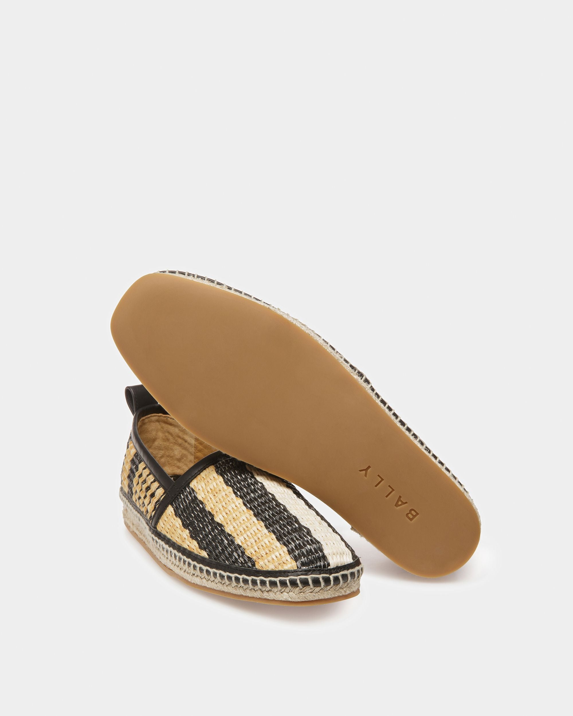 Espadrillas Karakas In Tessuto Nero E Avorio - Uomo - Bally - 04