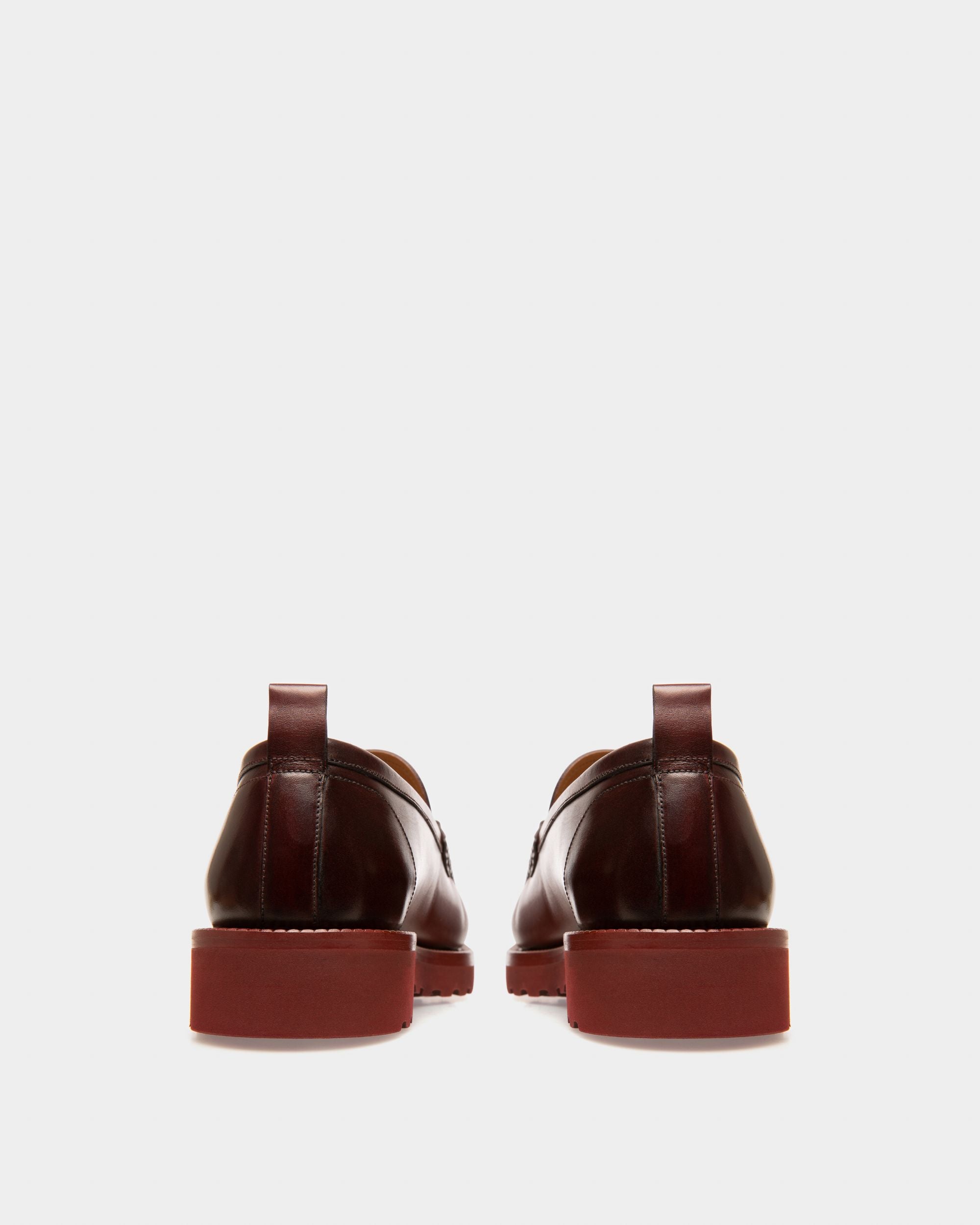 Novian Mocassini In Pelle Rosso Antico - Uomo - Bally - 04