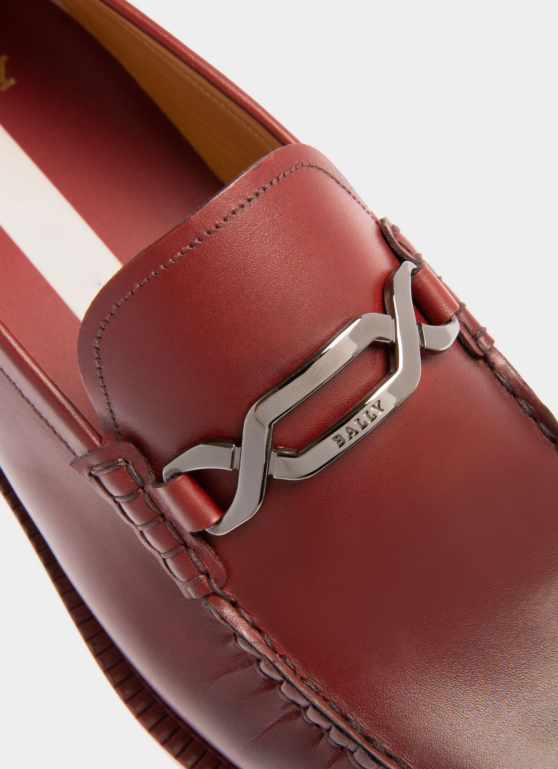 Novian Mocassini In Pelle Rosso Antico - Uomo - Bally - 06