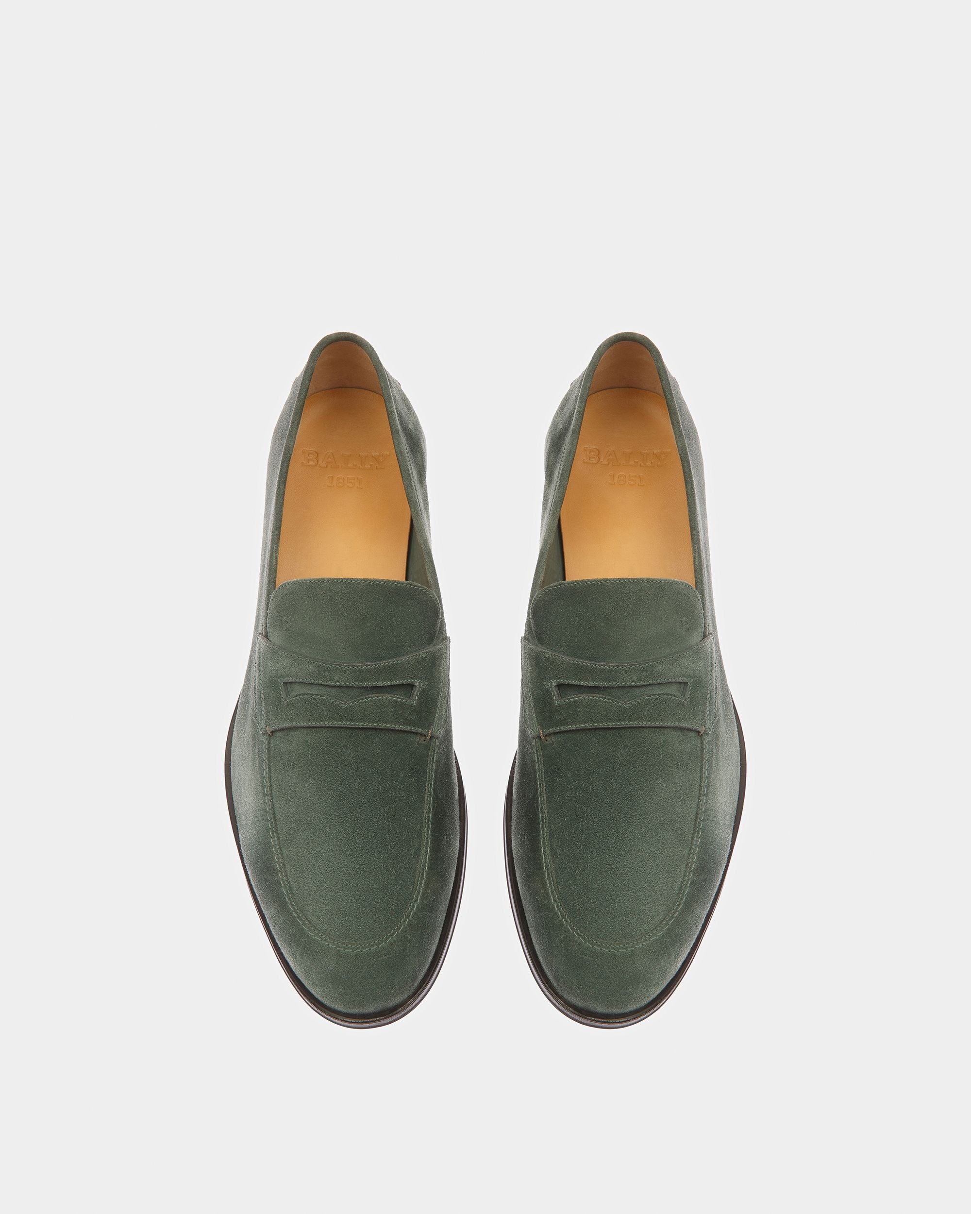 Webb Mocassini In Pelle Verde Salvia - Uomo - Bally - 02