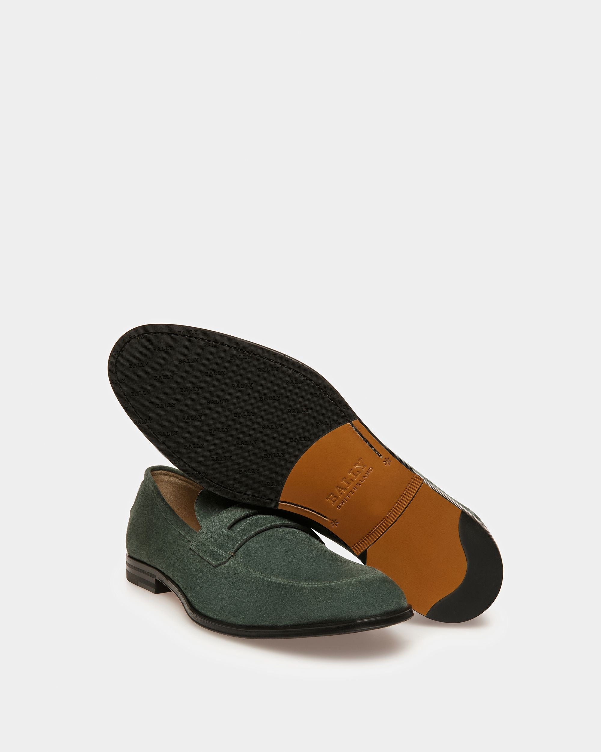 Webb Mocassini In Pelle Verde Salvia - Uomo - Bally - 04