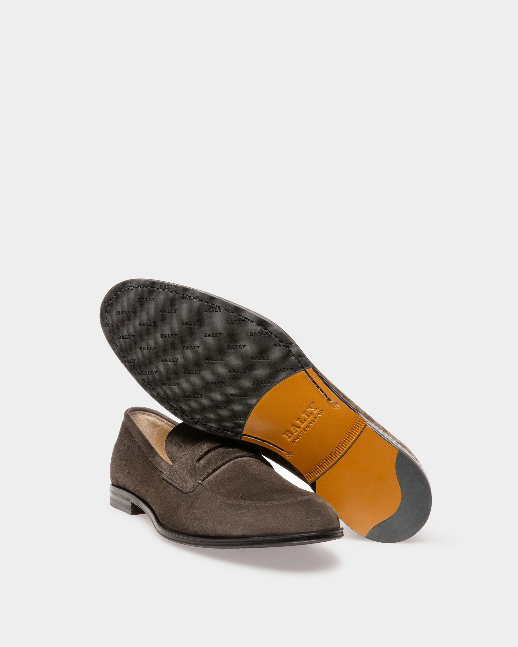 Webb Mocassini In Pelle Verde Militare - Uomo - Bally - 04