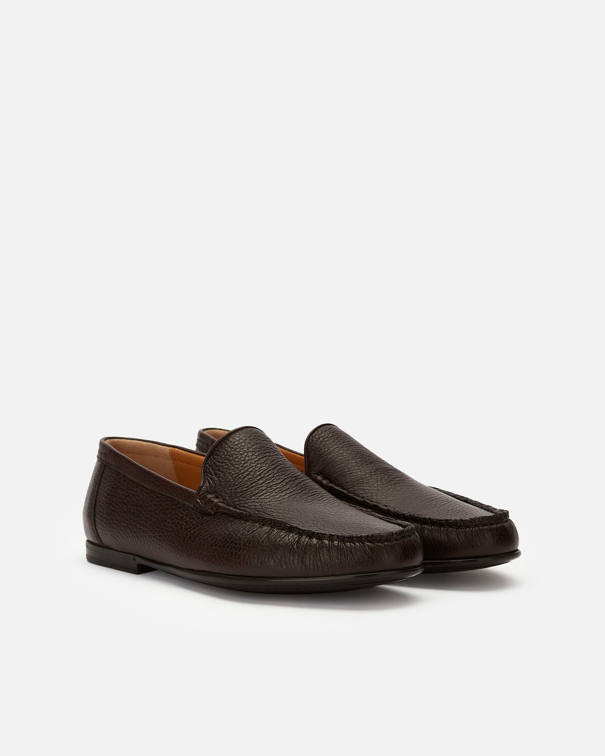 Mocassino In Pelle Granata Marrone - Uomo - Bally - 02