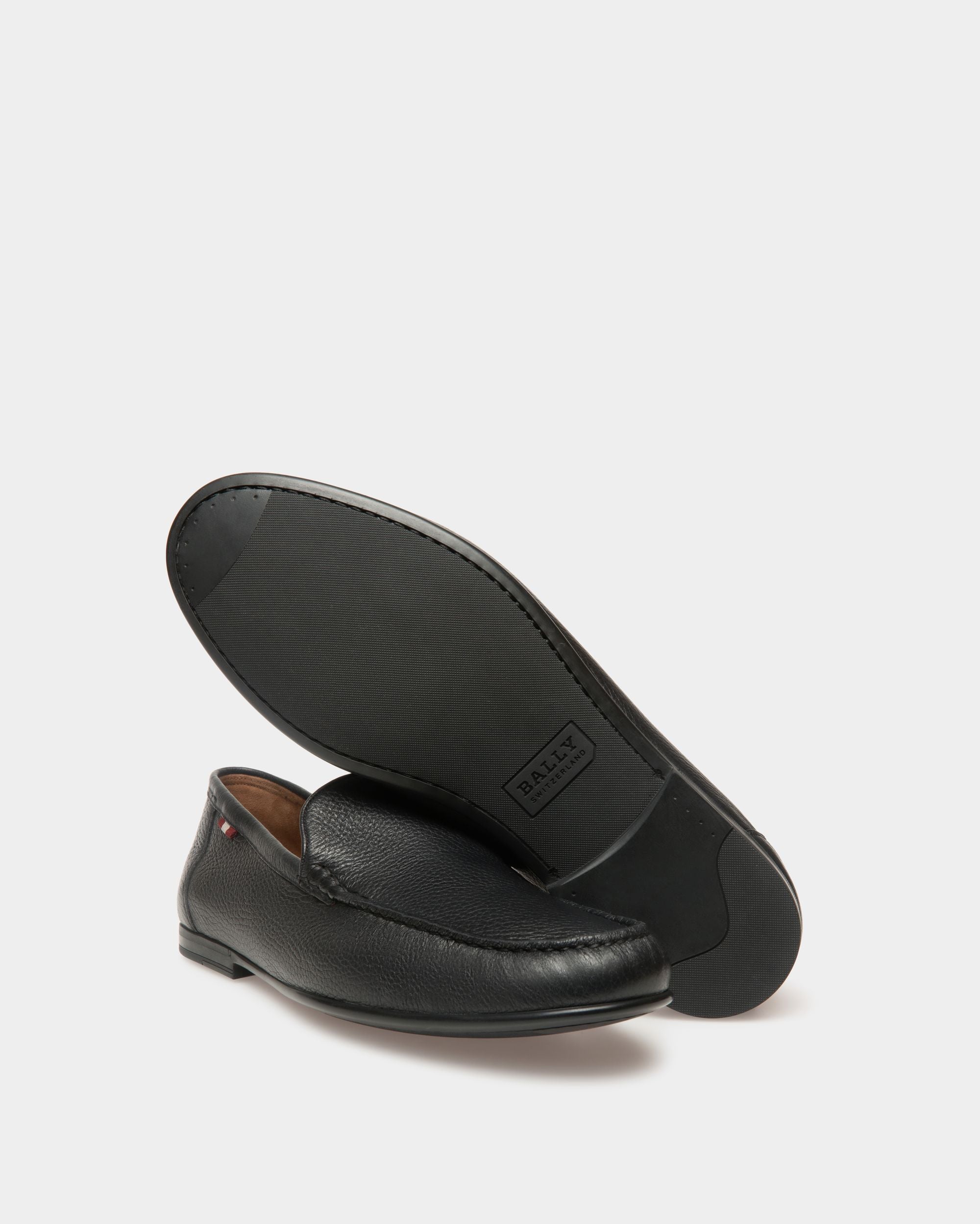 Mocassino In Pelle Granata Nera - Uomo - Bally - 02