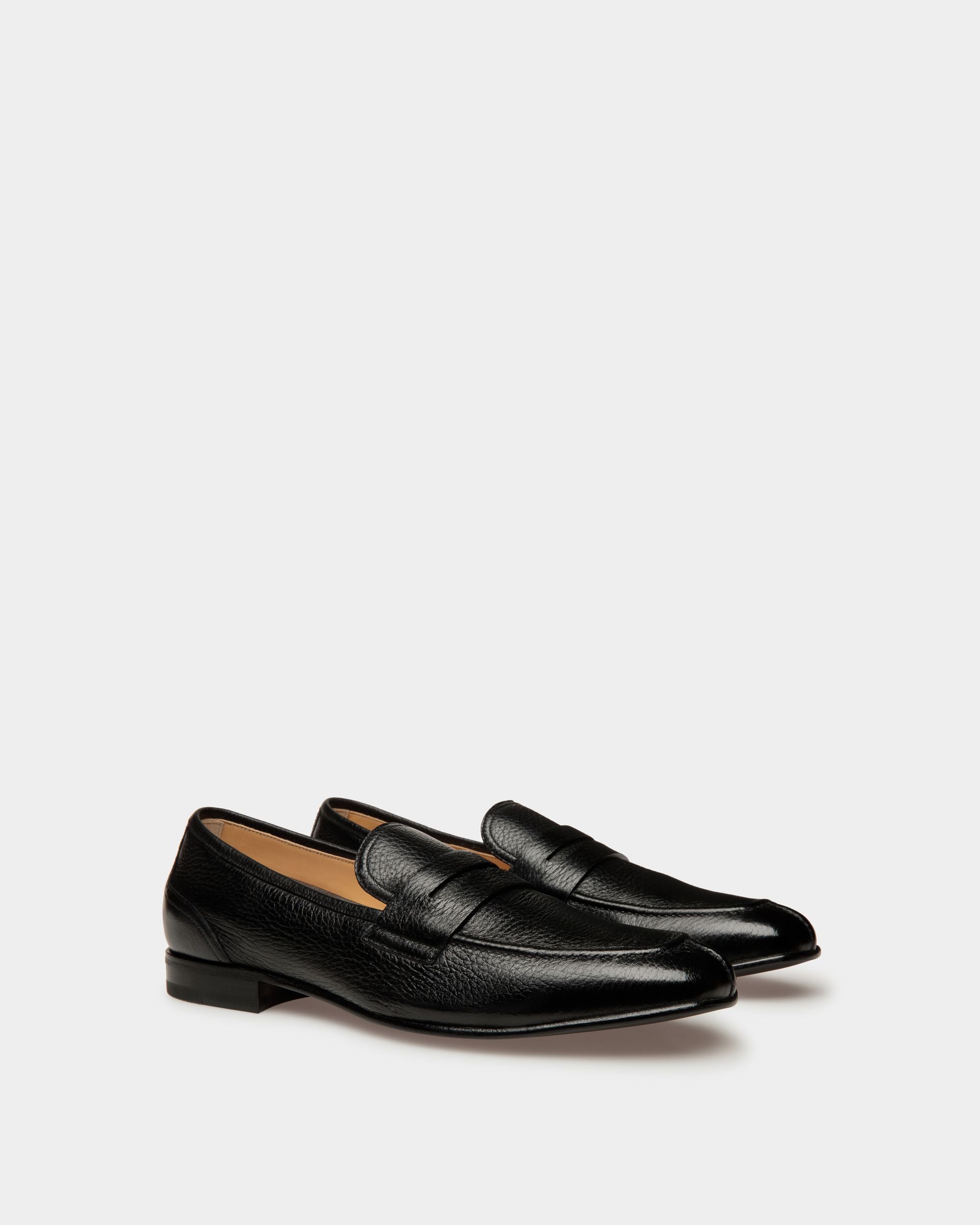 Mocassino Suisse In Pelle Nera - Uomo - Bally - 02