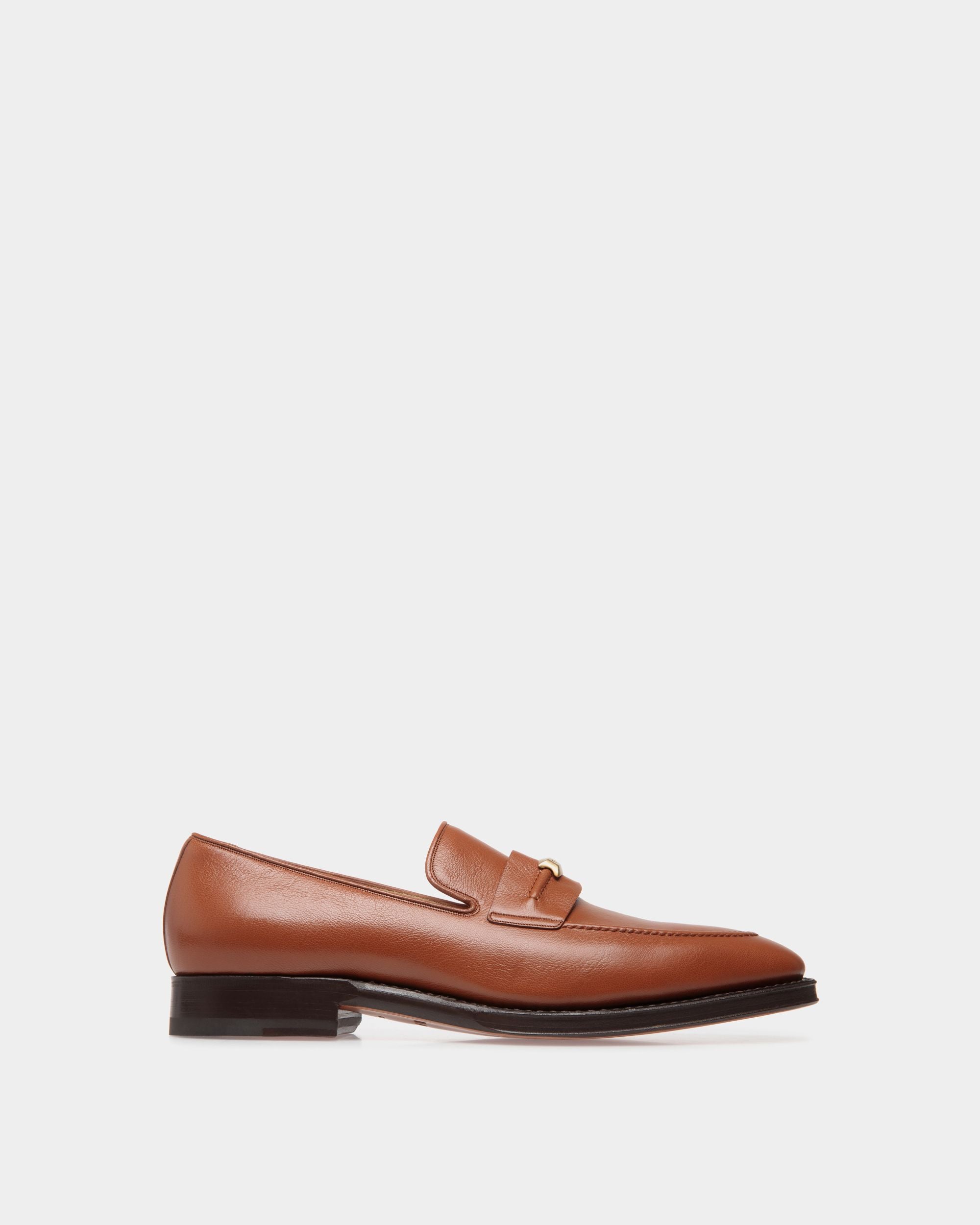 Mocassino Scribe In Pelle Granata Marrone - Uomo - Bally - 01