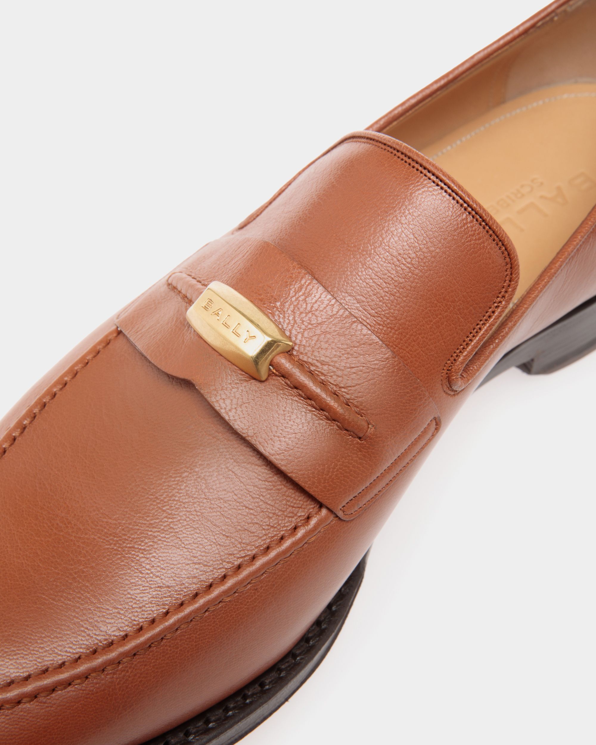 Mocassino Scribe In Pelle Granata Marrone - Uomo - Bally - 05