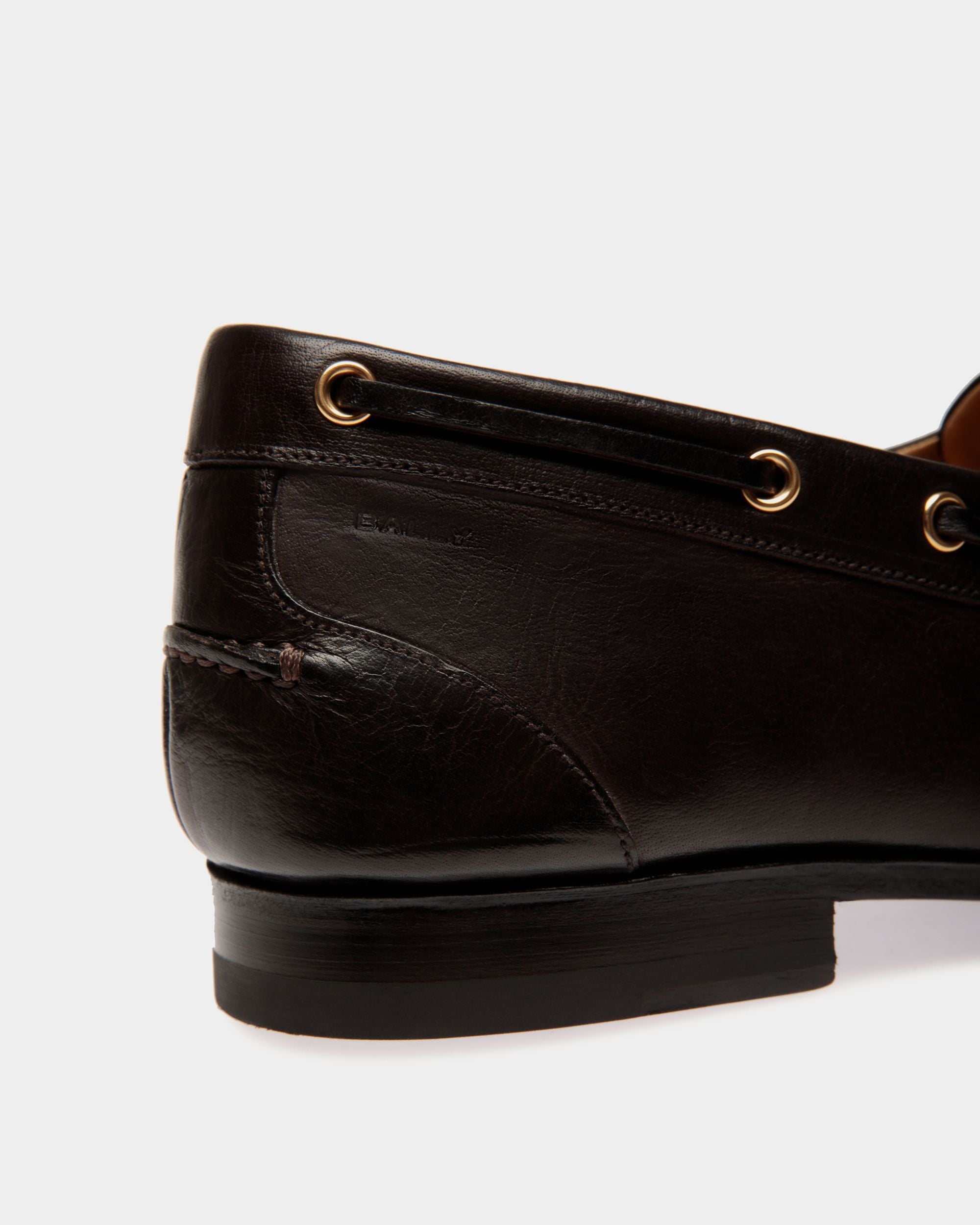 Mocassino Plume In Pelle Marrone Scuro - Uomo - Bally - 04