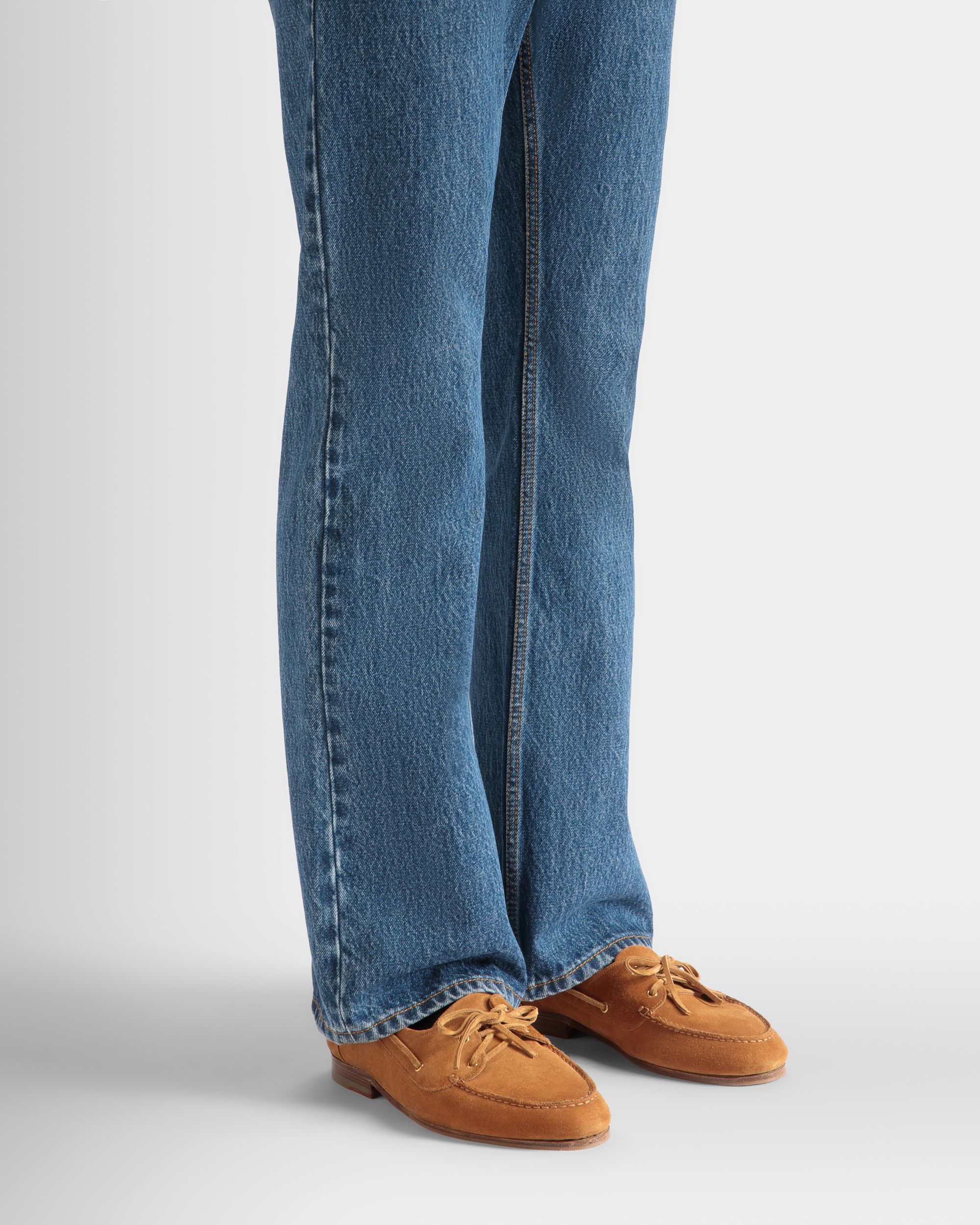 Mocassino Plume In Pelle Scamosciata Marrone - Uomo - Bally - 02