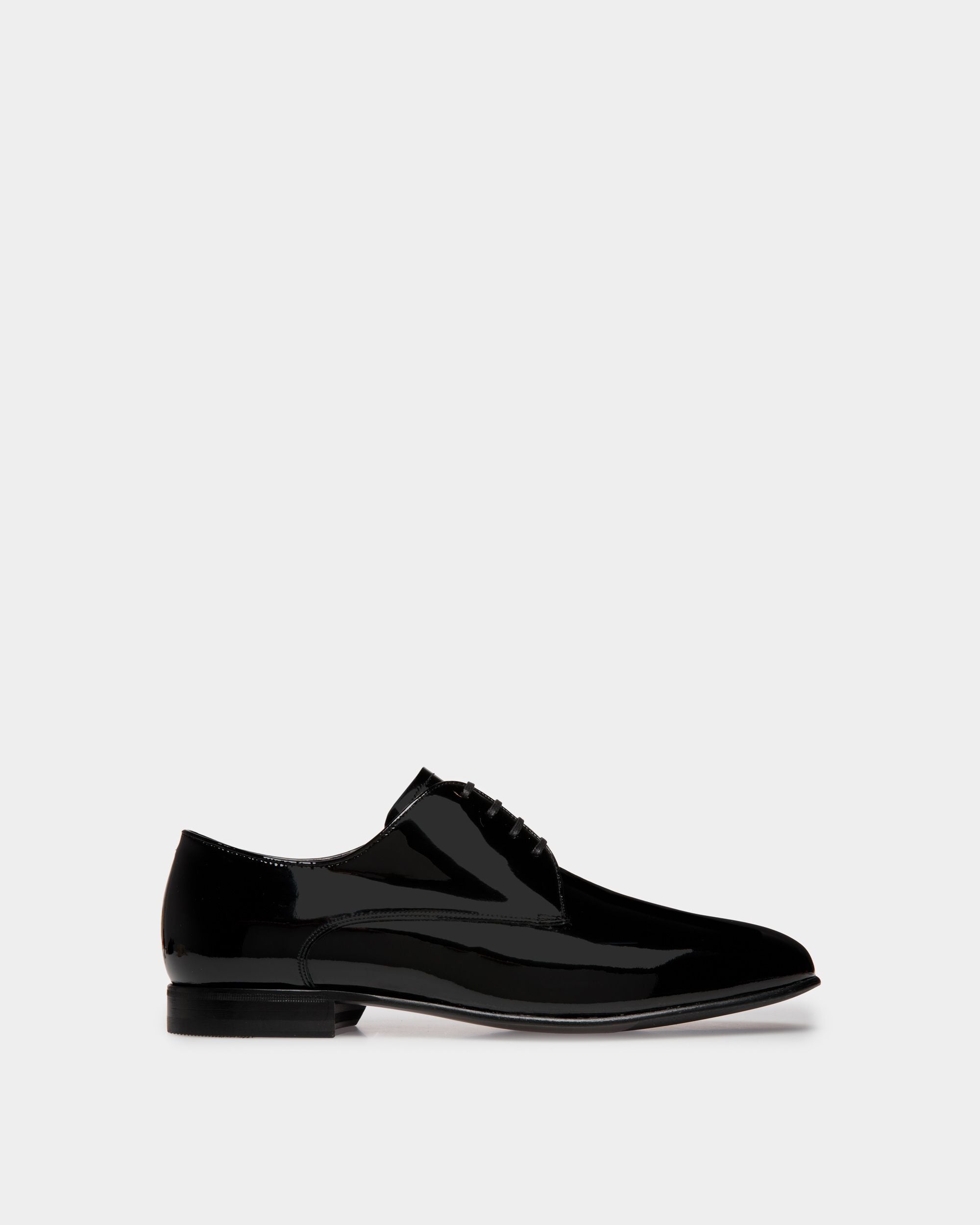 Scarpa Derby Suisse in Pelle Verniciata Nera - Uomo - Bally - 01