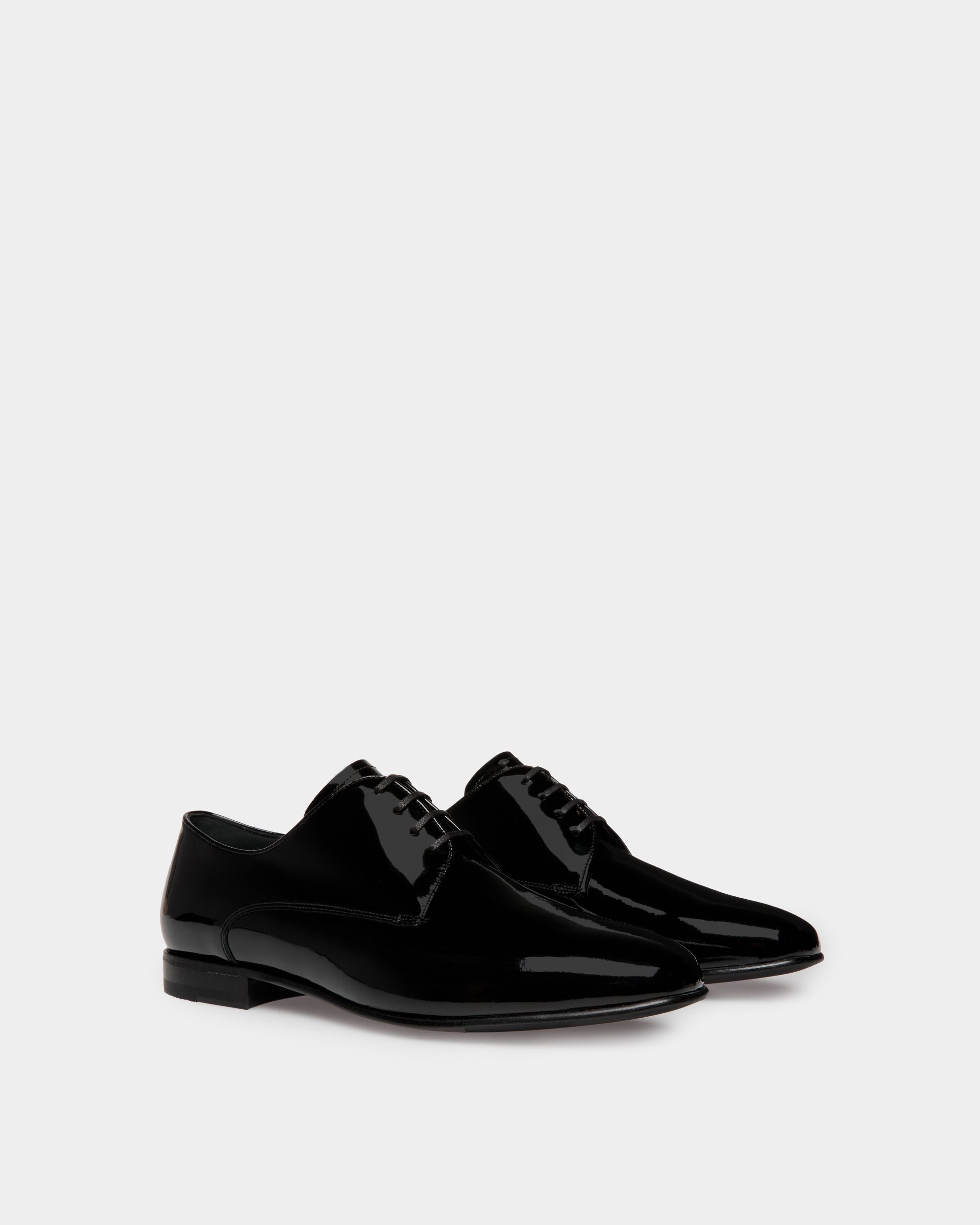 Scarpa Derby Suisse in Pelle Verniciata Nera - Uomo - Bally - 03