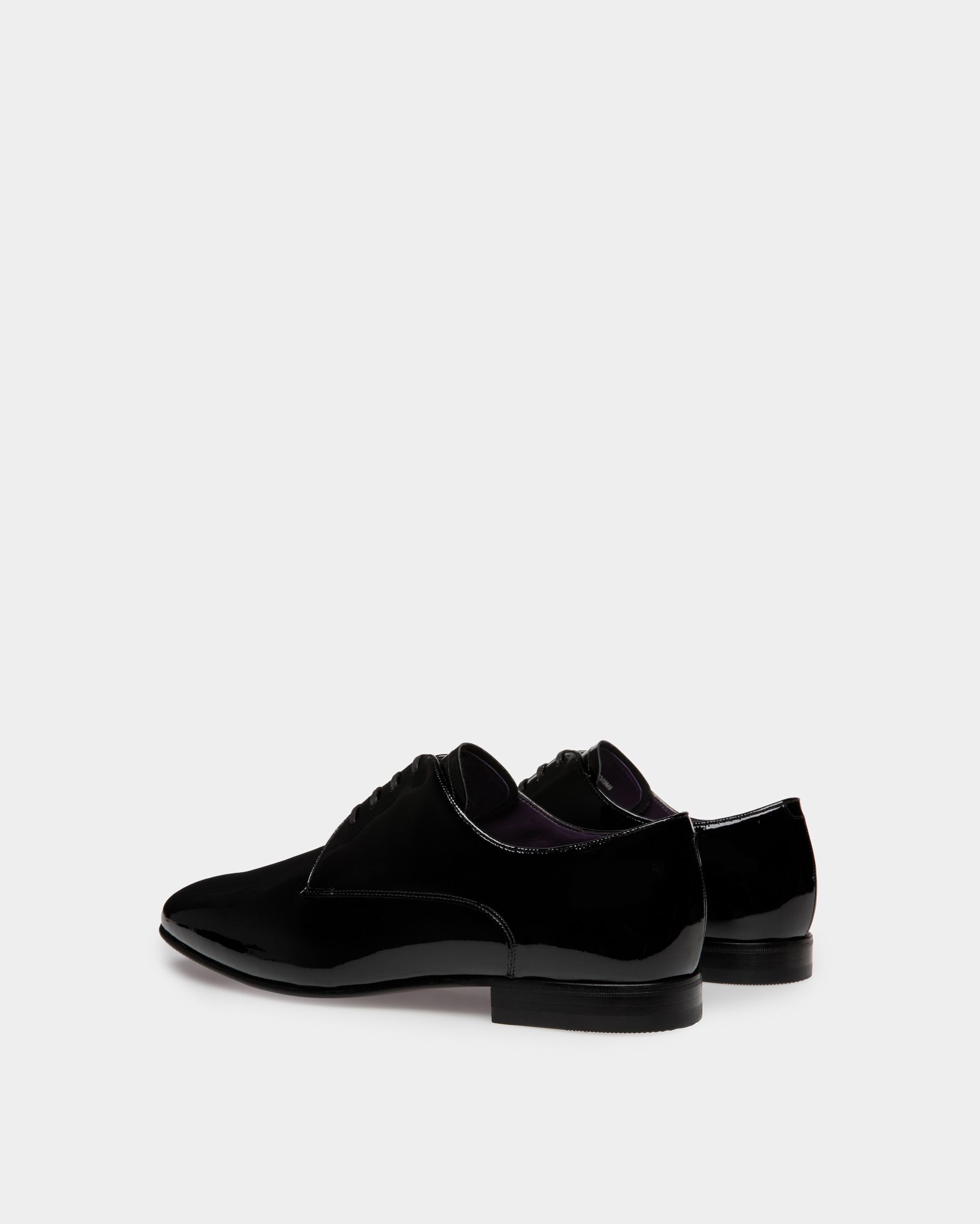 Scarpa Derby Suisse in Pelle Verniciata Nera - Uomo - Bally - 04
