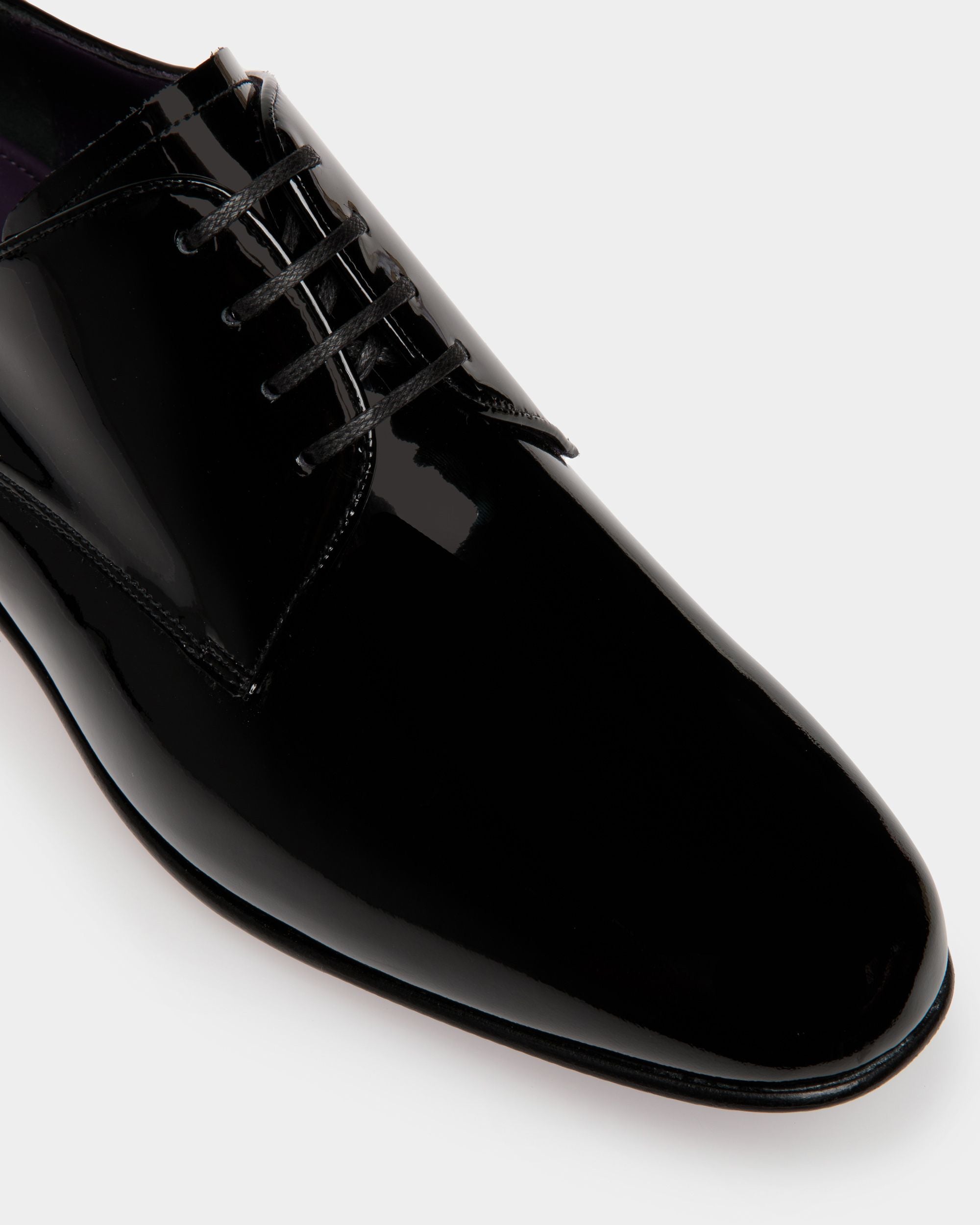 Scarpa Derby Suisse in Pelle Verniciata Nera - Uomo - Bally - 05