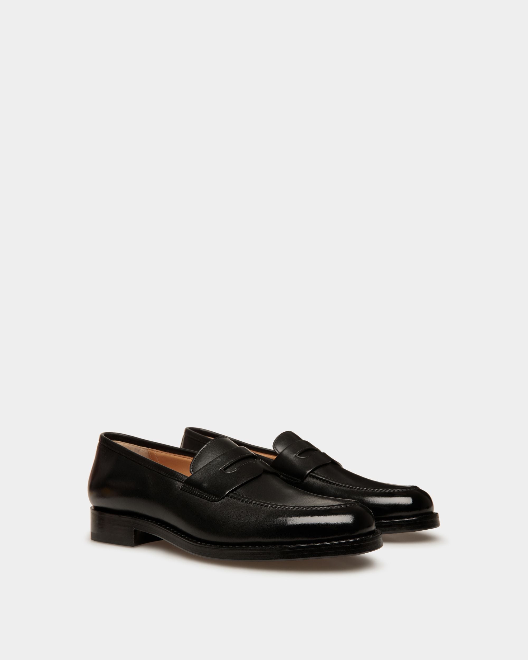 Penny Loafer Schoenen In Pelle Nera - Uomo - Bally - 02