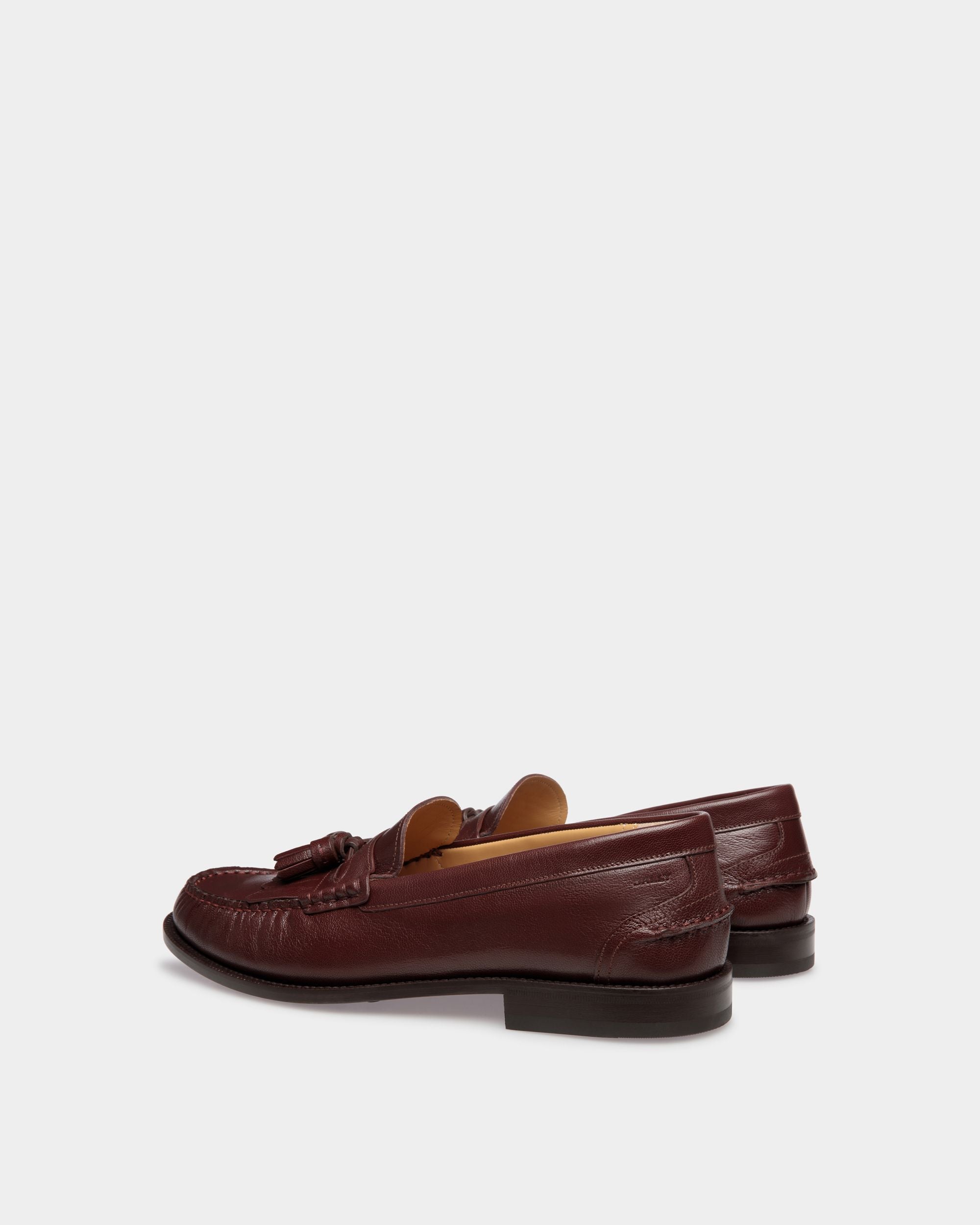 Mocassino Oregon In Pelle Zigrinata Color Castagna - Uomo - Bally - 03