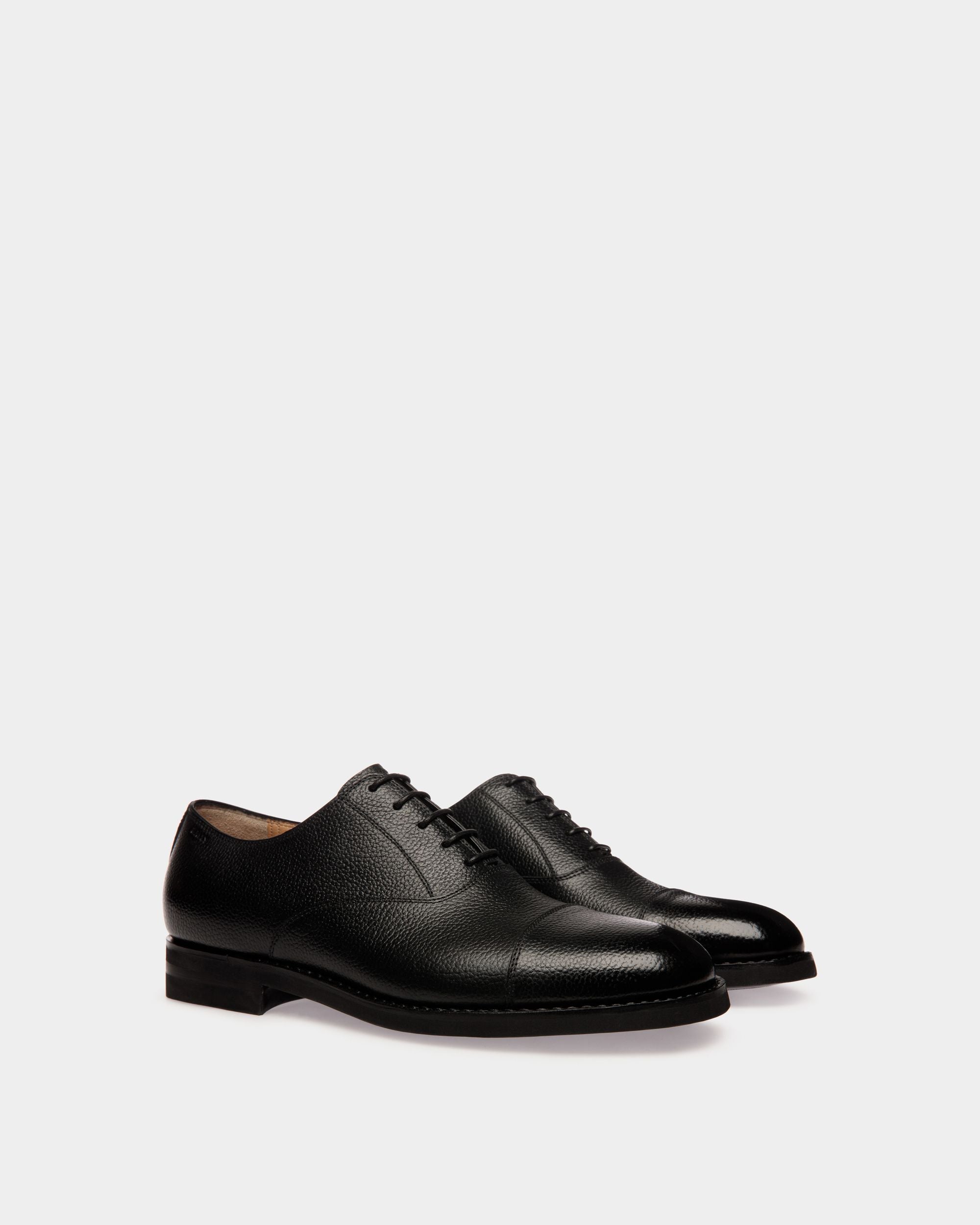 Scarpa Oxford Schoenen In Pelle Granata Nera - Uomo - Bally - 02