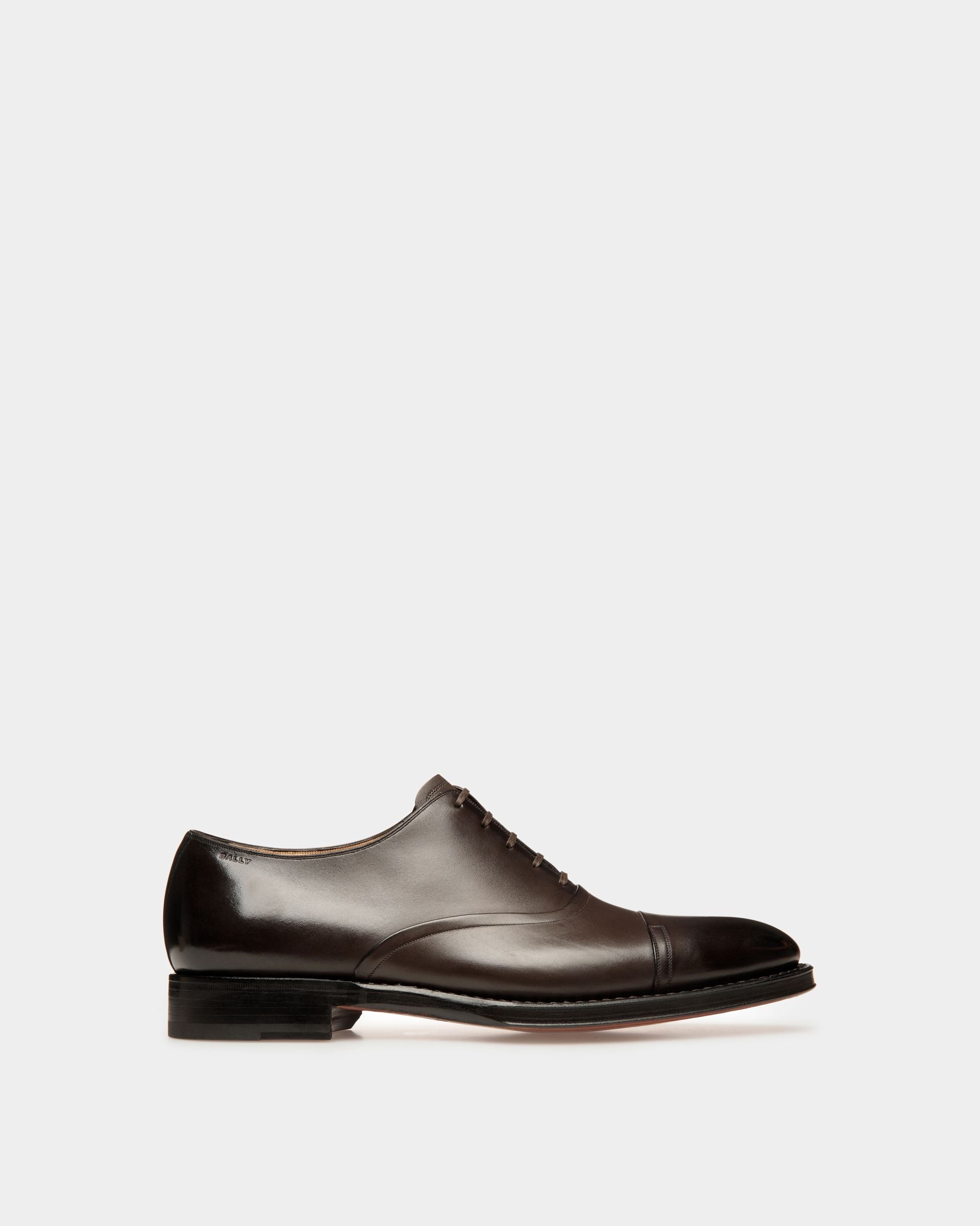 Scarpa Oxford Scribe Un In Pelle Marrone Scuro - Uomo - Bally - 01