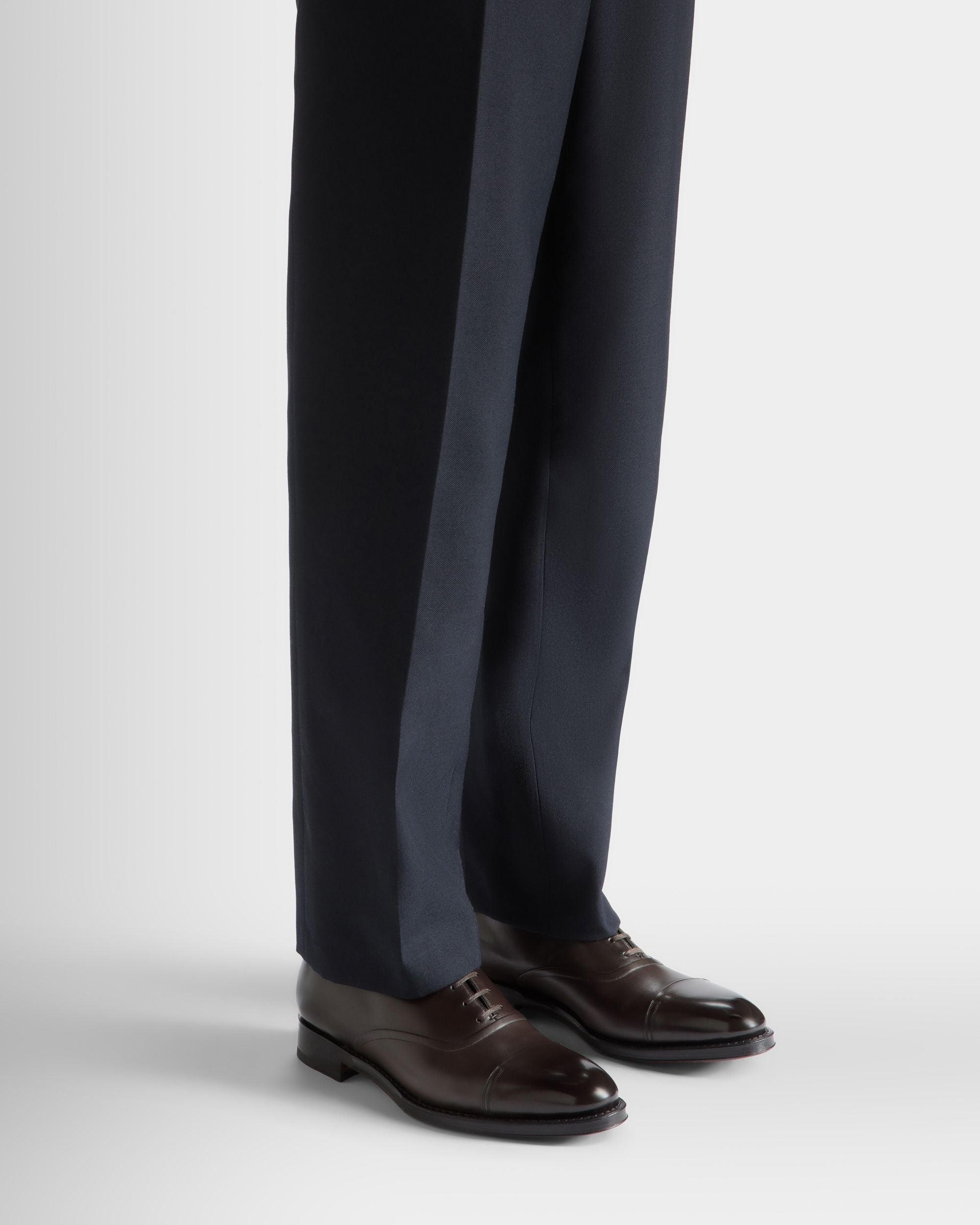 Scarpa Oxford Scribe Un In Pelle Marrone Scuro - Uomo - Bally - 02