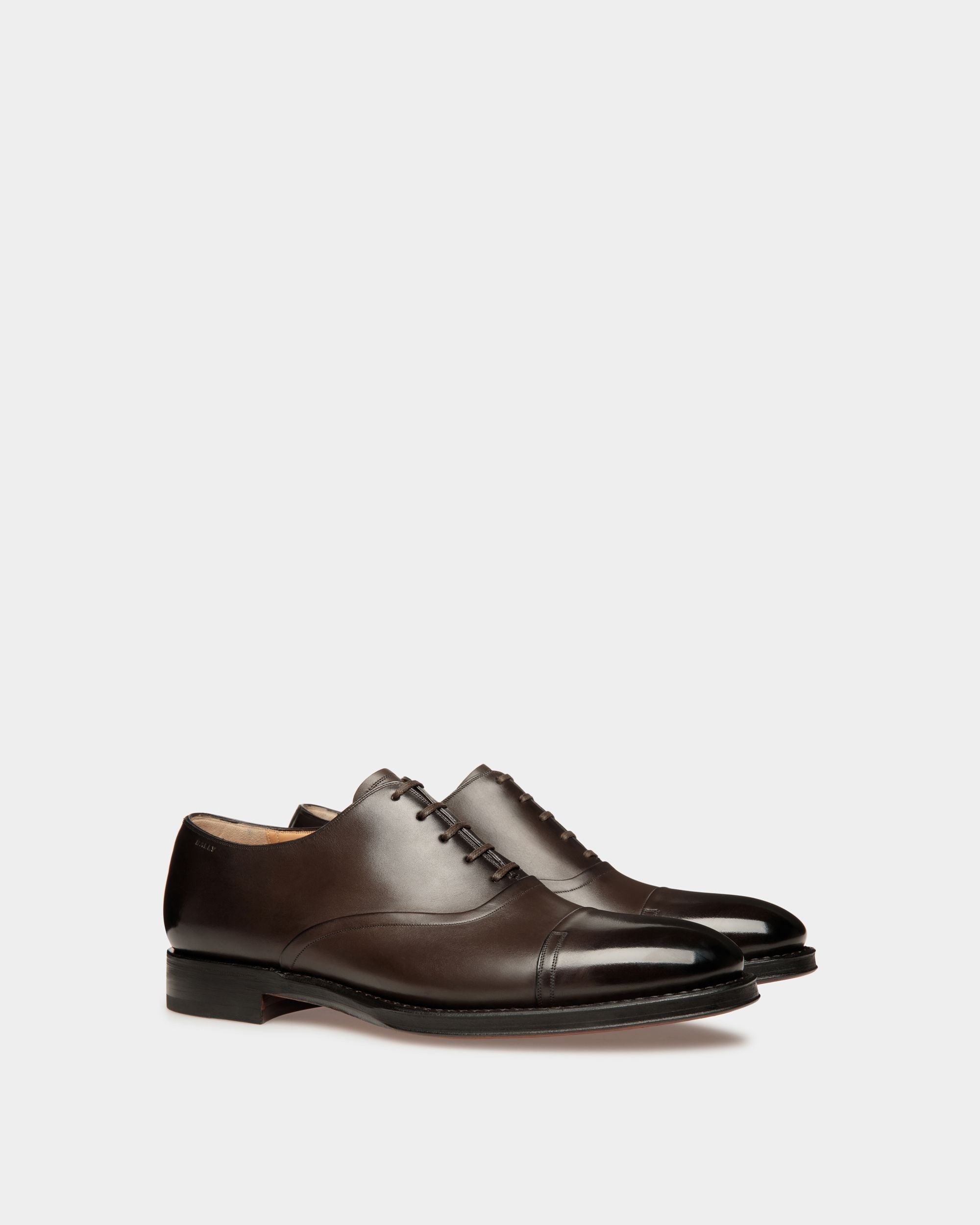 Scarpa Oxford Scribe Un In Pelle Marrone Scuro - Uomo - Bally - 03