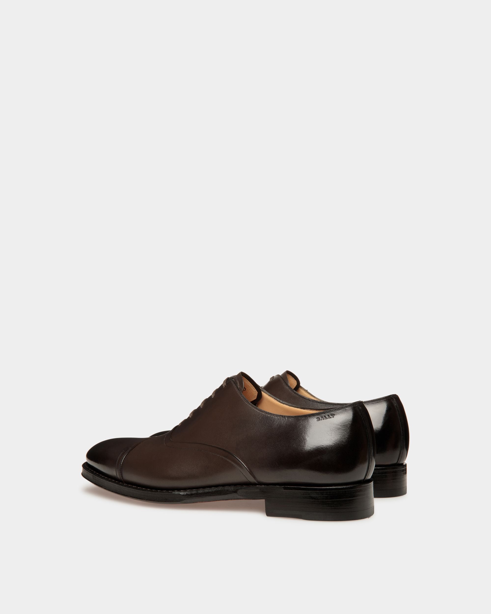 Scarpa Oxford Scribe Un In Pelle Marrone Scuro - Uomo - Bally - 04