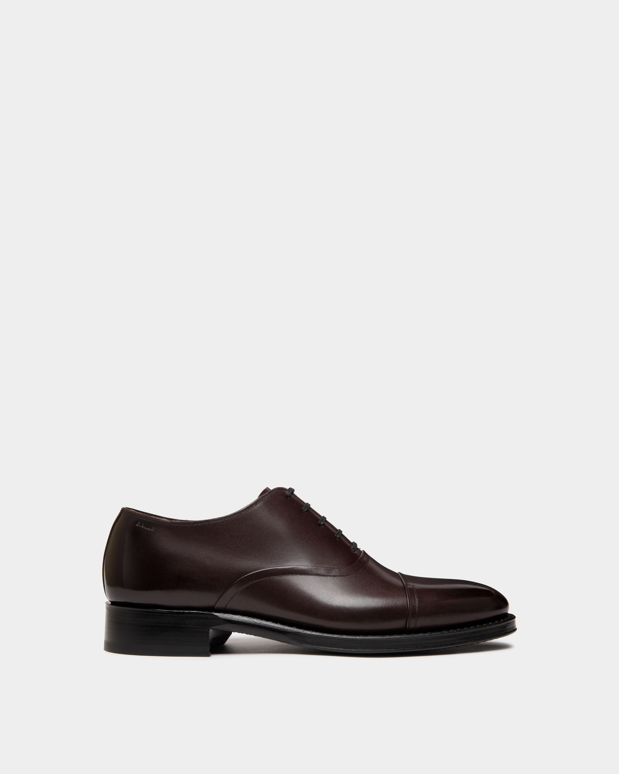 Scarpa Oxford Scribe Un In Pelle Bordeaux Scuro - Uomo - Bally - 01