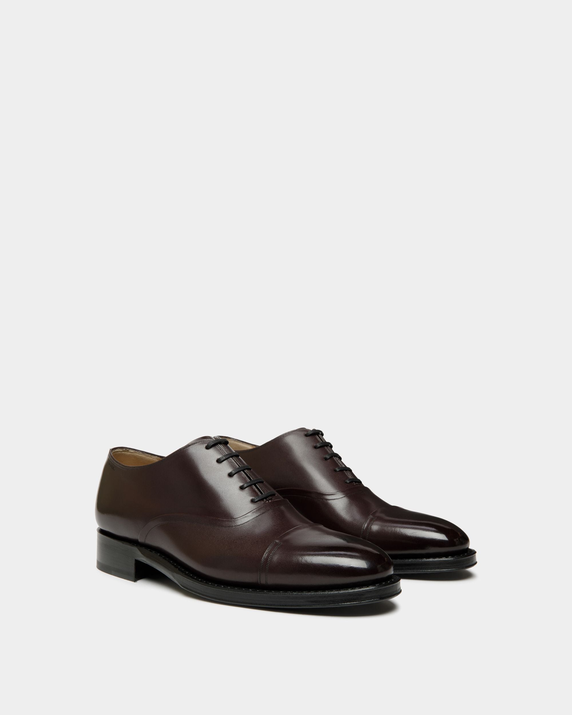 Scarpa Oxford Scribe Un In Pelle Bordeaux Scuro - Uomo - Bally - 03