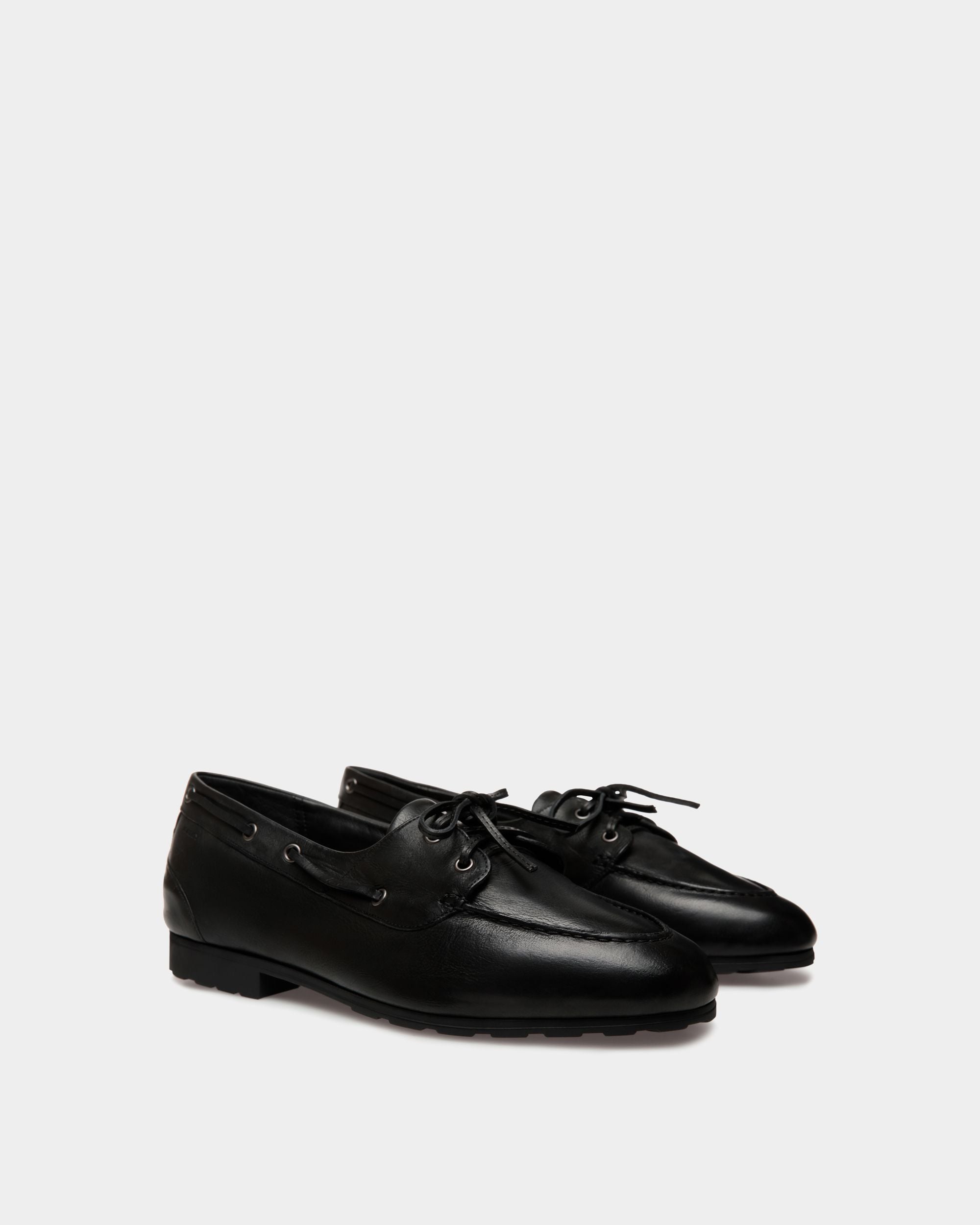 Mocassino Plume In Pelle Nera - Uomo - Bally - 03