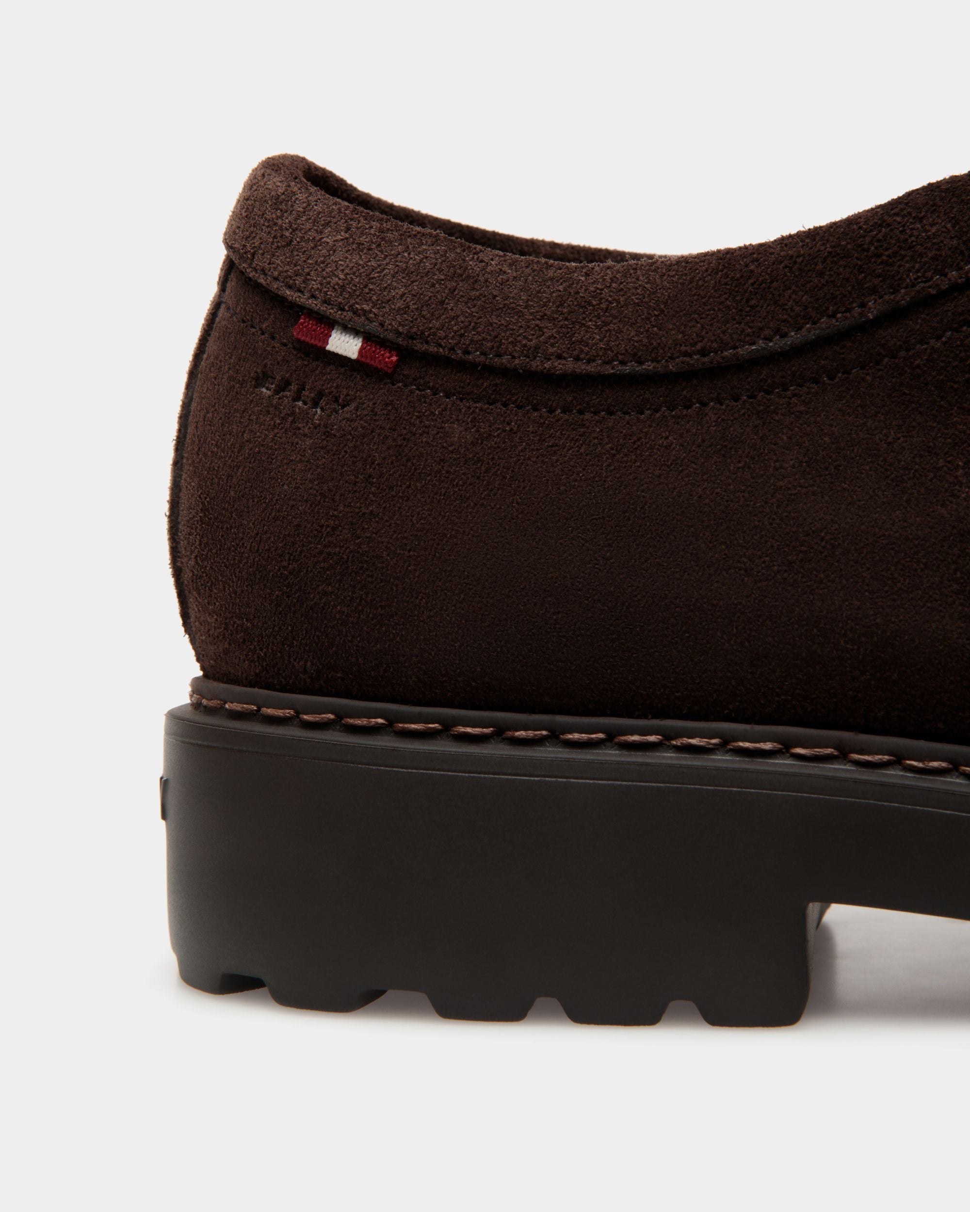 Derby Gusto In Pelle Scamosciata Color Ebano - Uomo - Bally - 06
