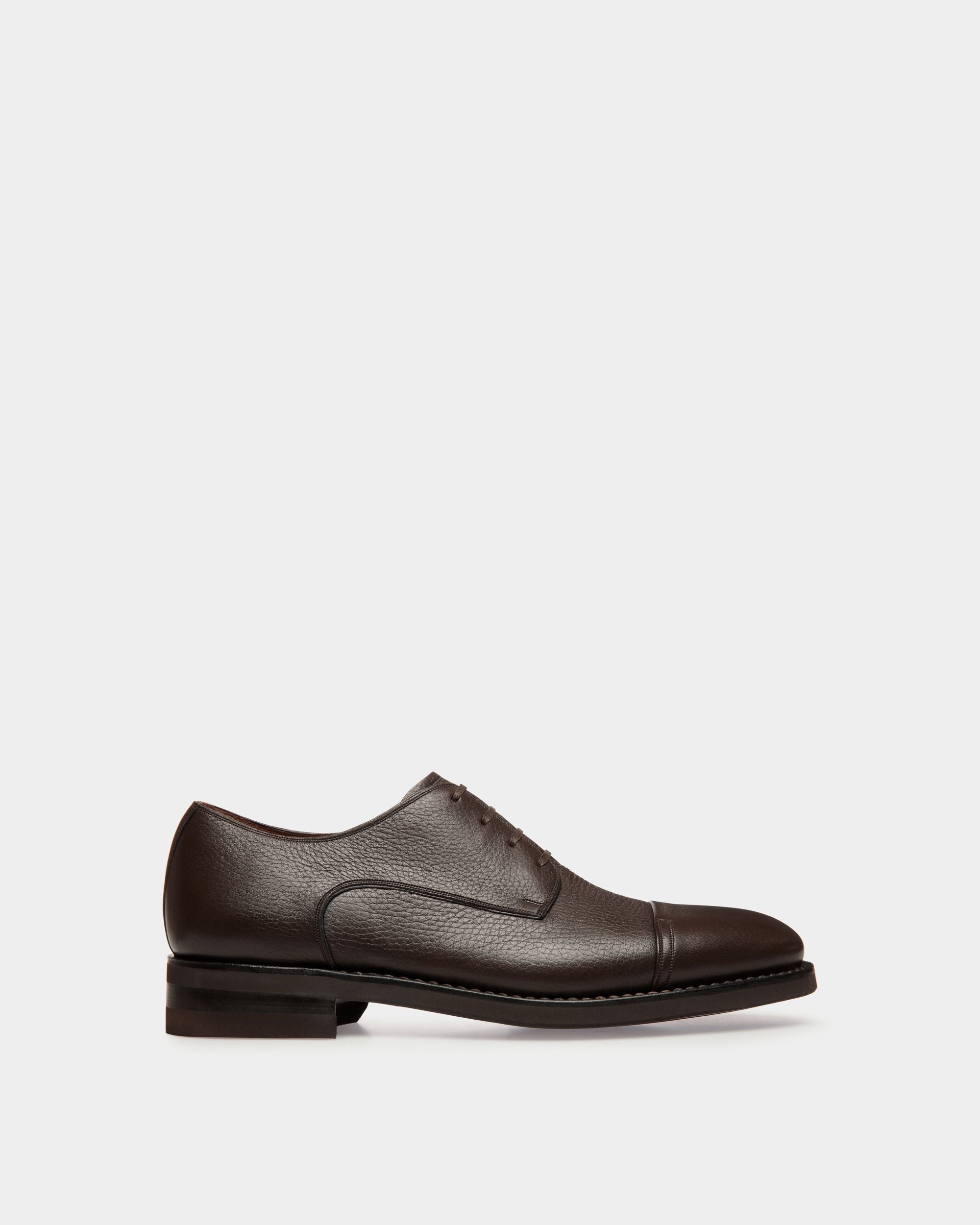 Derby Scribe Un In Pelle Di Daino Color Ebano - Uomo - Bally - 01