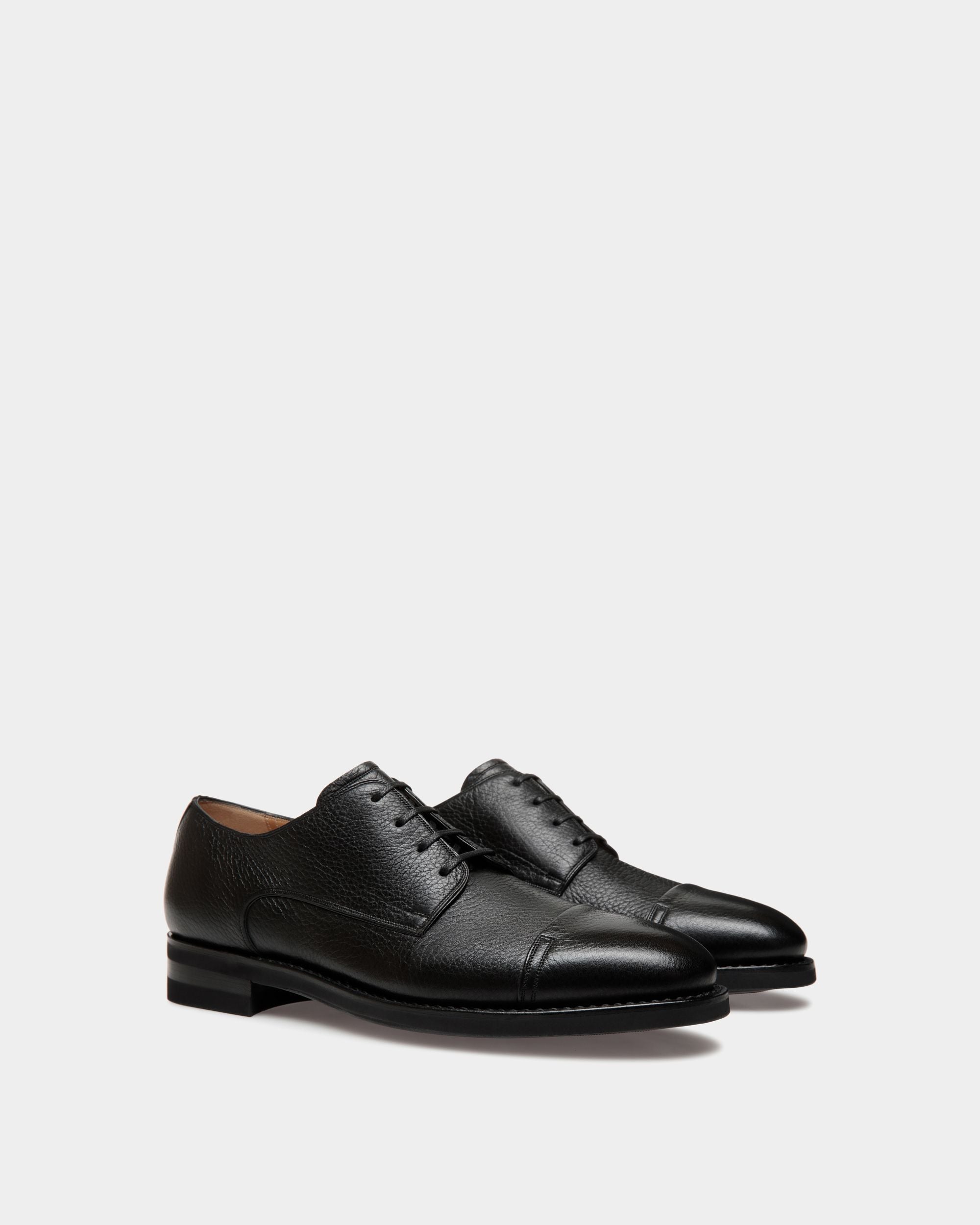Derby Scribe Un In Pelle Di Daino Nera - Uomo - Bally - 02