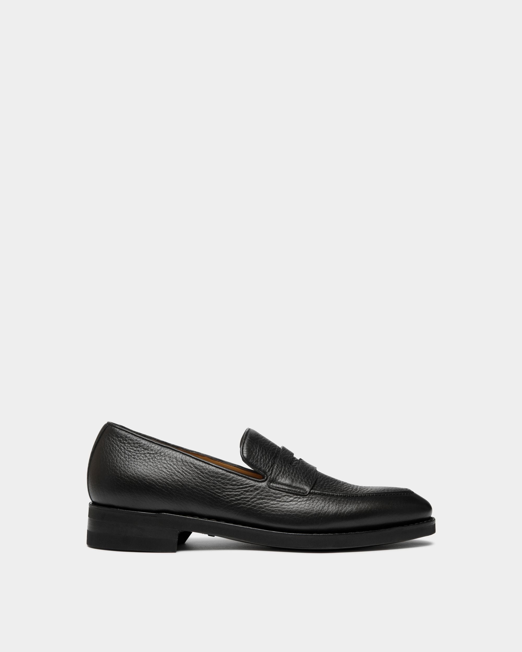 Mocassino Scribe Un In Pelle Di Daino Nera - Uomo - Bally - 01