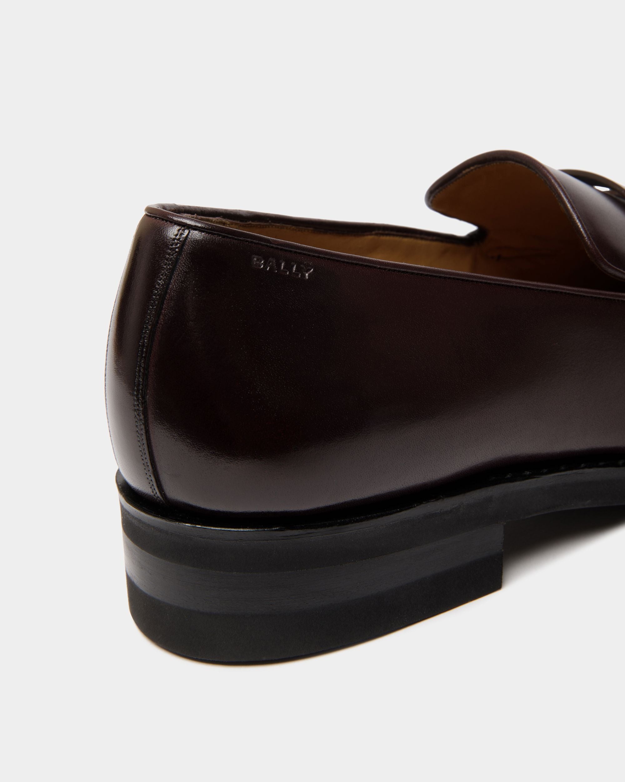 Mocassino Scribe Un In Pelle Bordeaux Scuro - Uomo - Bally - 06