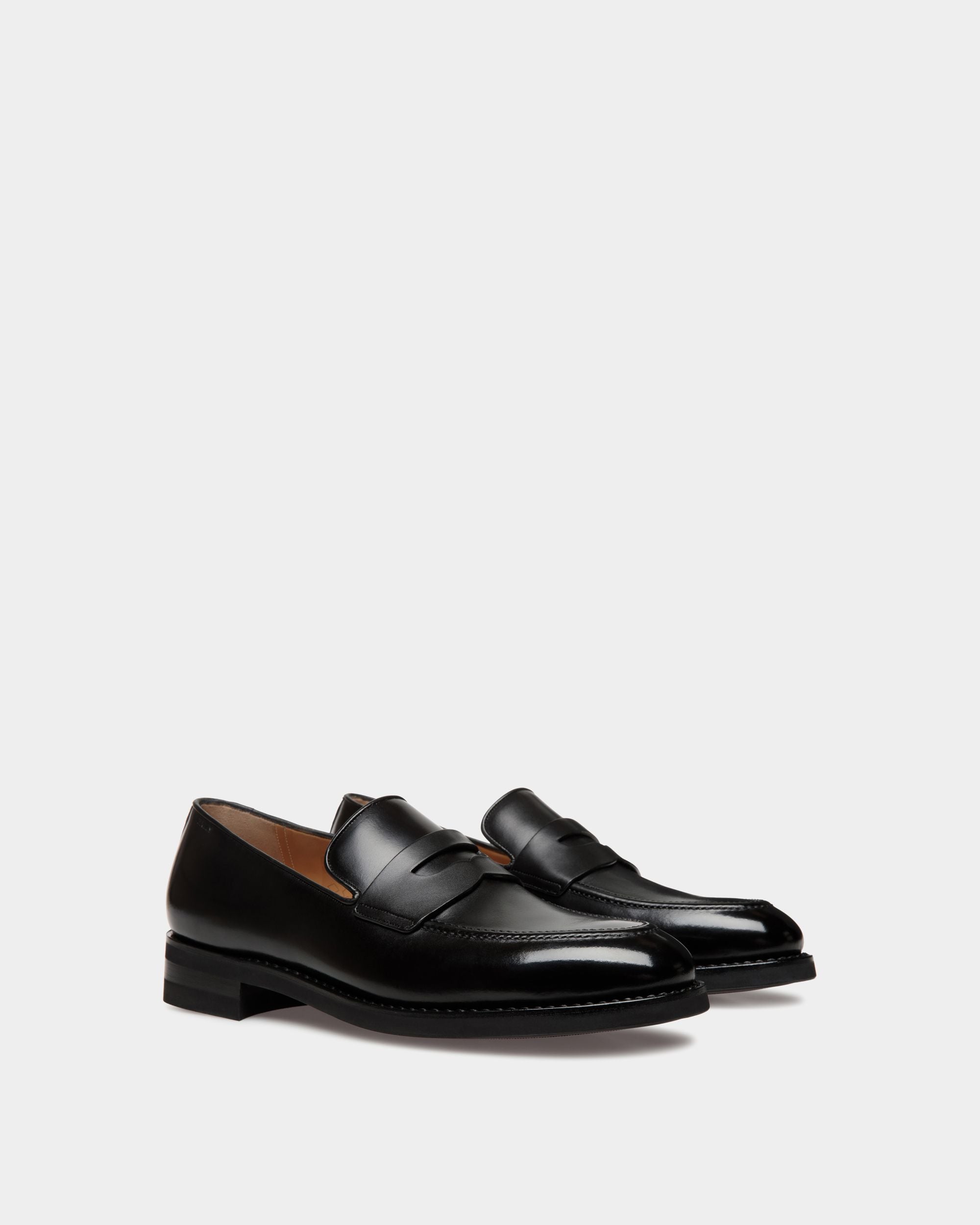 Mocassino Scribe Un In Pelle Nera - Uomo - Bally - 02