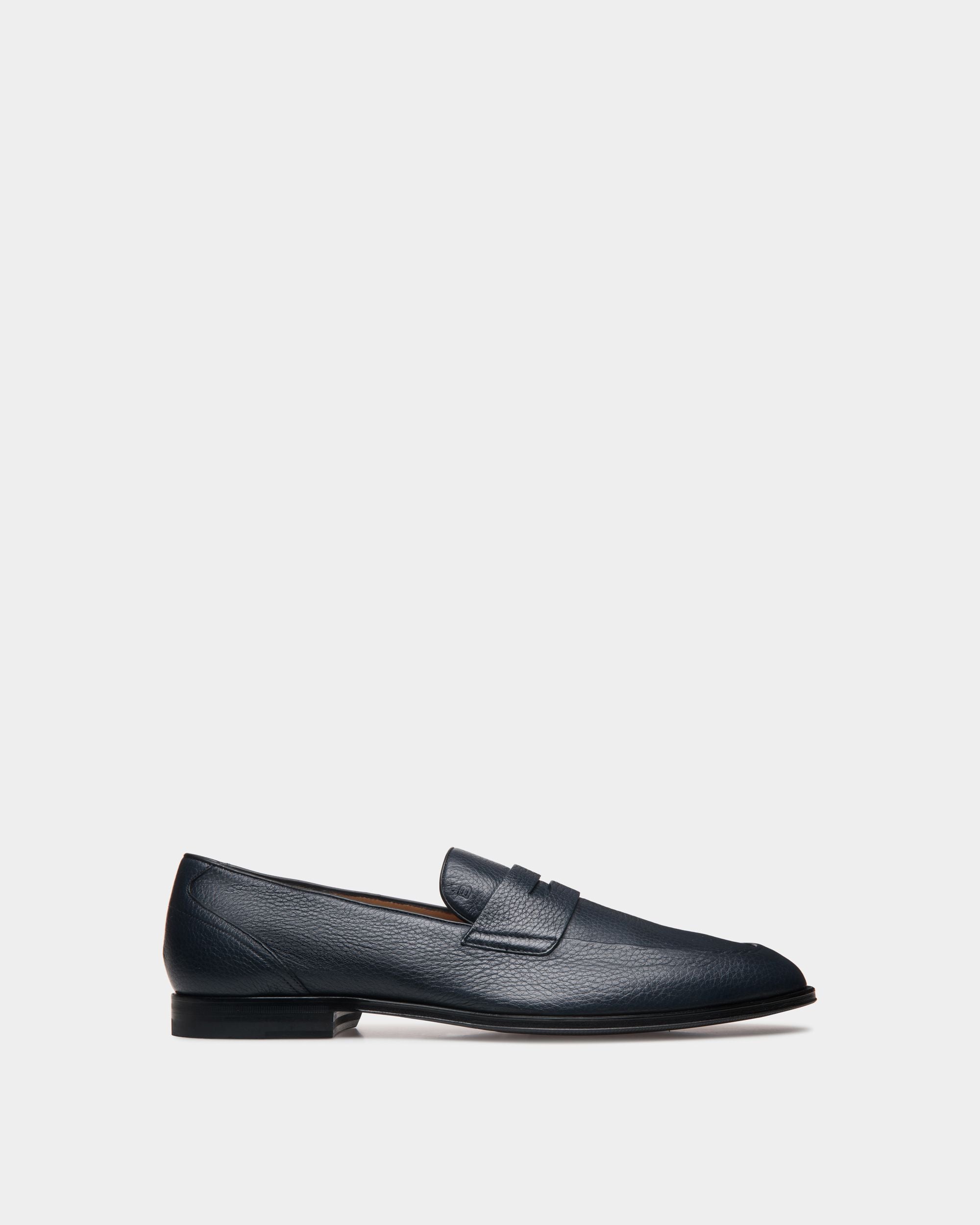 Mocassino Westminster In Pelle Di Daino Navy Blue - Uomo - Bally - 01