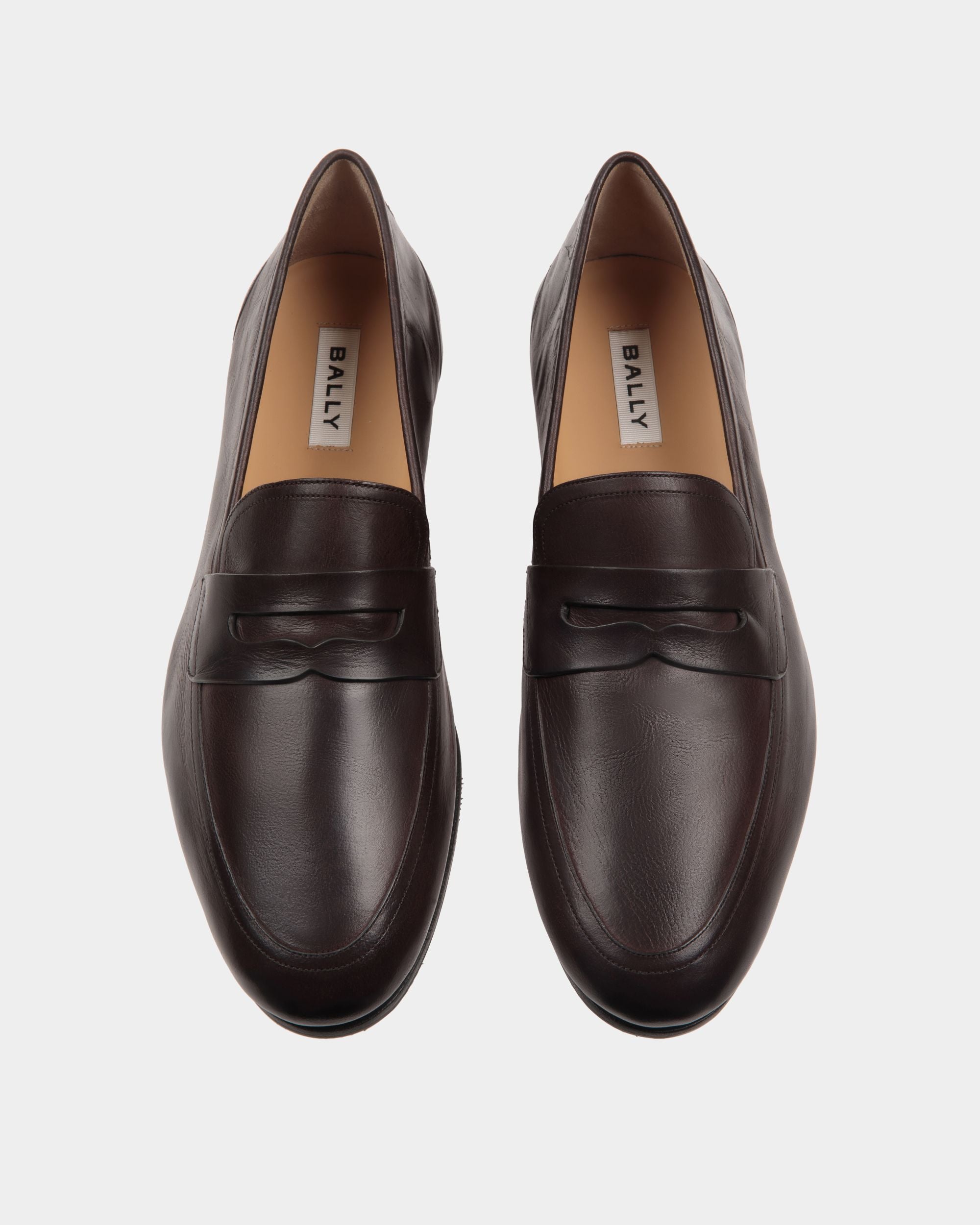 Mocassino Plume In Pelle Color Ebano - Uomo - Bally - 05