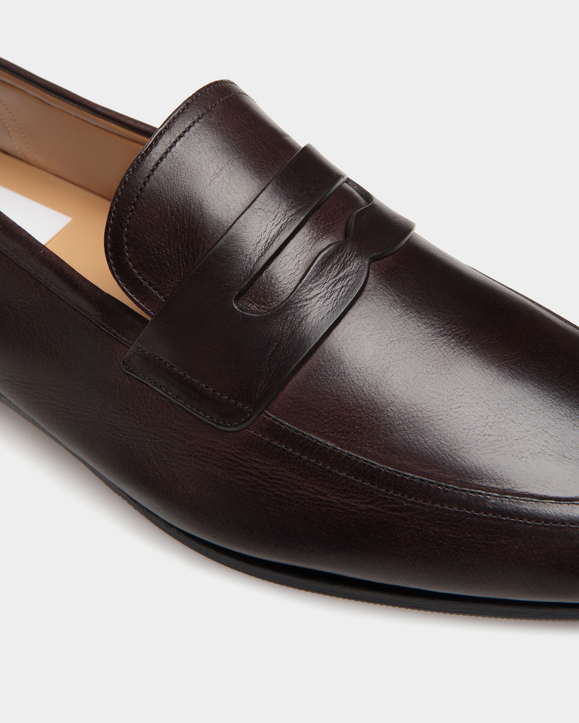 Mocassino Plume In Pelle Color Ebano - Uomo - Bally - 06
