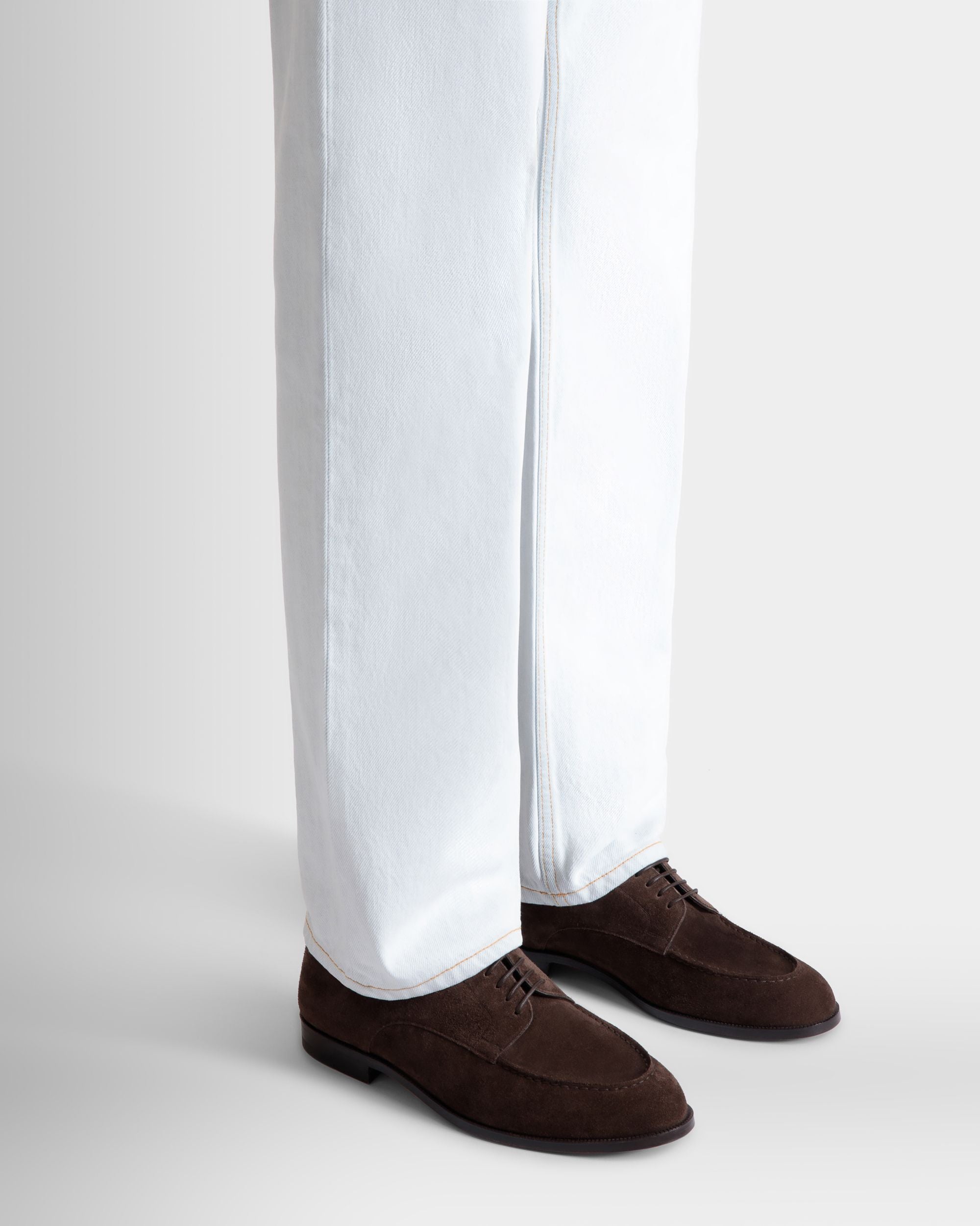 Derby Carl In Pelle Scamosciata Color Ebano - Uomo - Bally - 02