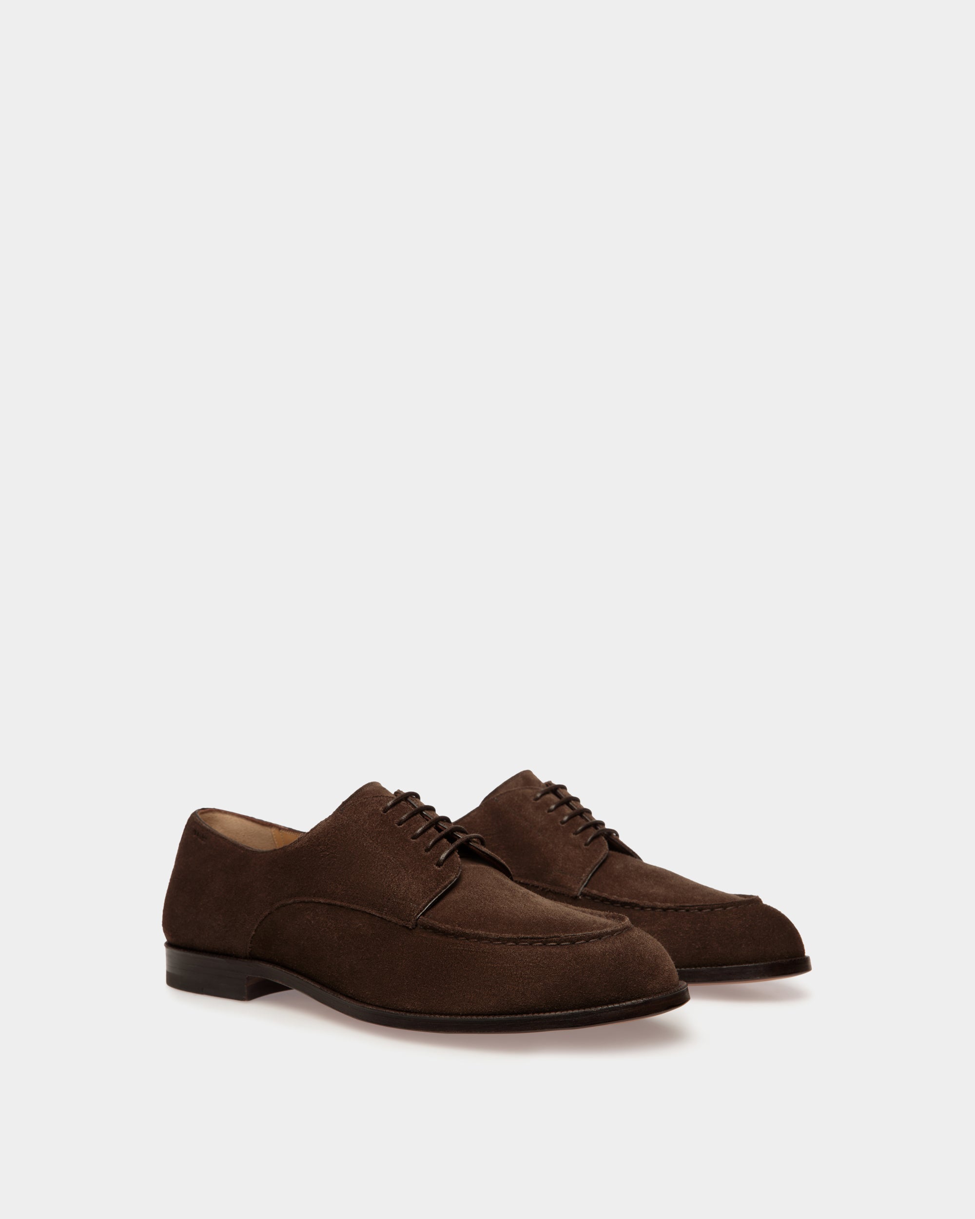Derby Carl In Pelle Scamosciata Color Ebano - Uomo - Bally - 03