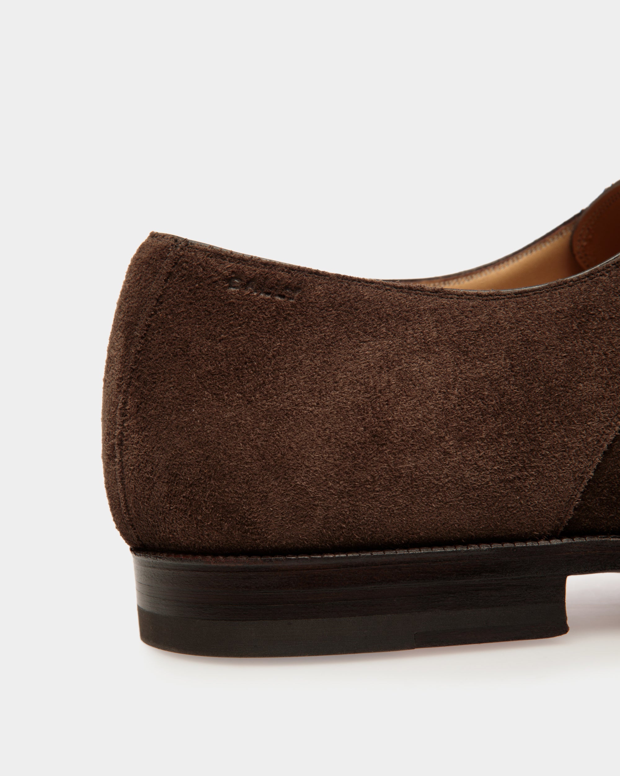 Derby Carl In Pelle Scamosciata Color Ebano - Uomo - Bally - 06