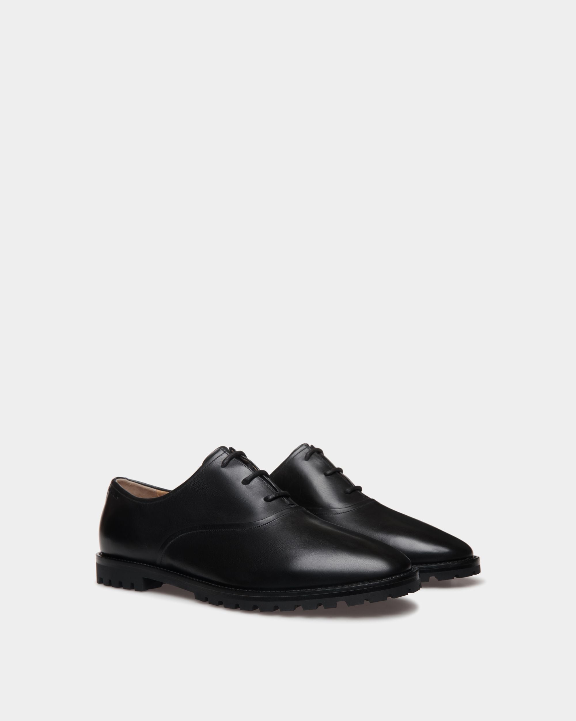 Scarpa Oxford Solaria In Pelle Nera - Uomo - Bally - 03